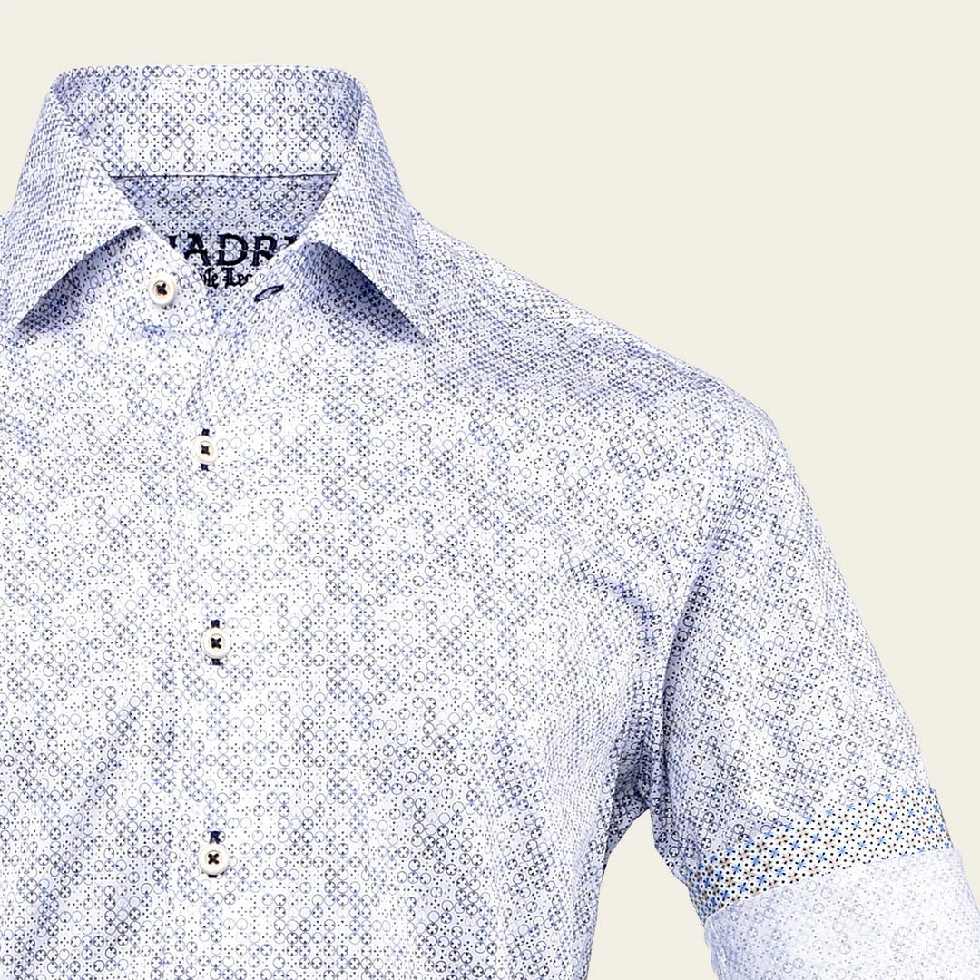 CMW849R Men's Casual Cotton Shirt - Stylish Multi-Pattern Button Up Shirt for Business Casual & Everyday Wear
