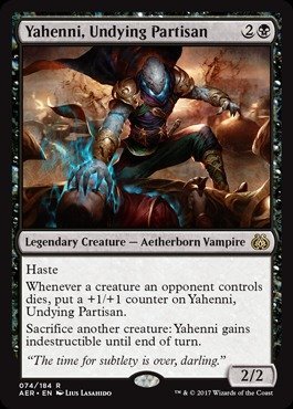 Magic The Gathering - Yahenni, Undying Partisan (074/184) - Aether Revolt MTG Card for Commander & Standard Decks - Perfect for Collectors and Strategy Gamers