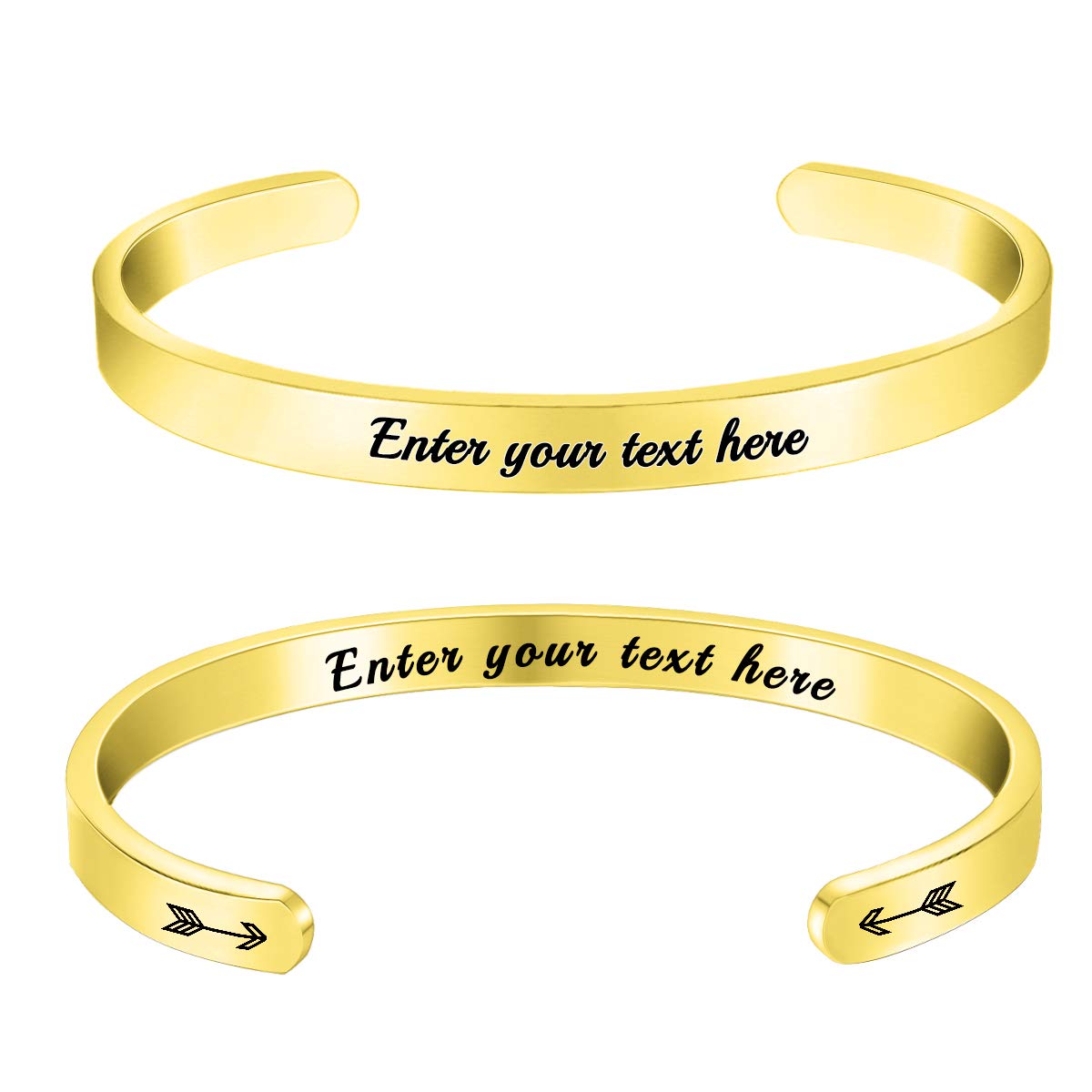 Adjustable Engraved Cuff Bangle Bracelets for Women - Personalized Inspirational Gift for Birthday, Anniversary & Special Occasions - Perfect for Everyday Wear & Fashion Accessories