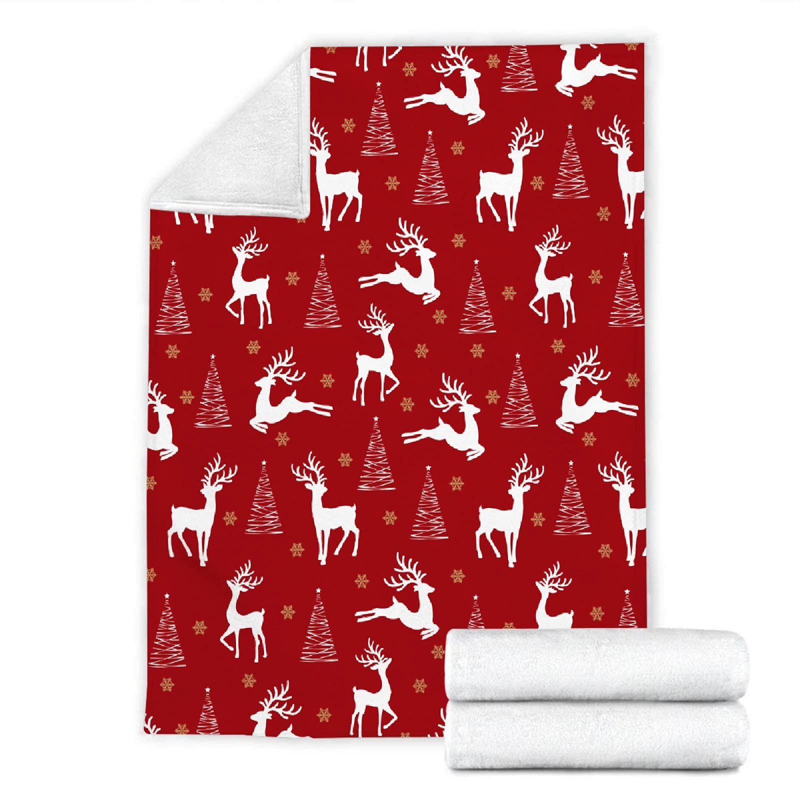 Soft Flannel Christmas Throw Blanket - Lightweight & Cozy Luxury Family Bed Blanket (120