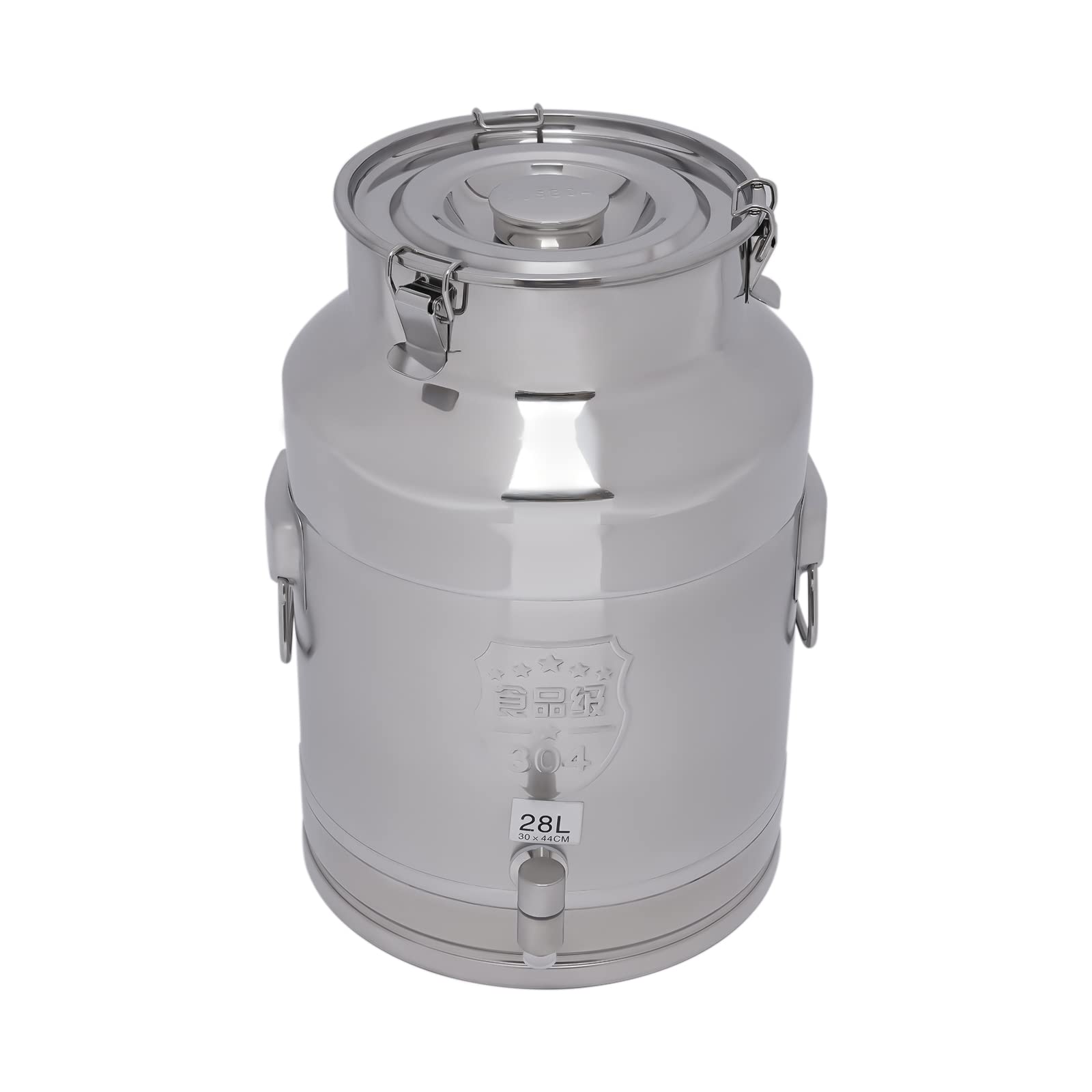 Eapmic 28L (7.4 Gallon) Stainless Steel Milk Can - Food Grade Wine & Milk Storage Bucket with Airtight Lid - Heavy Duty Dairy & Beverage Container for Home Brewing, Farm Use & Commercial Kitchens