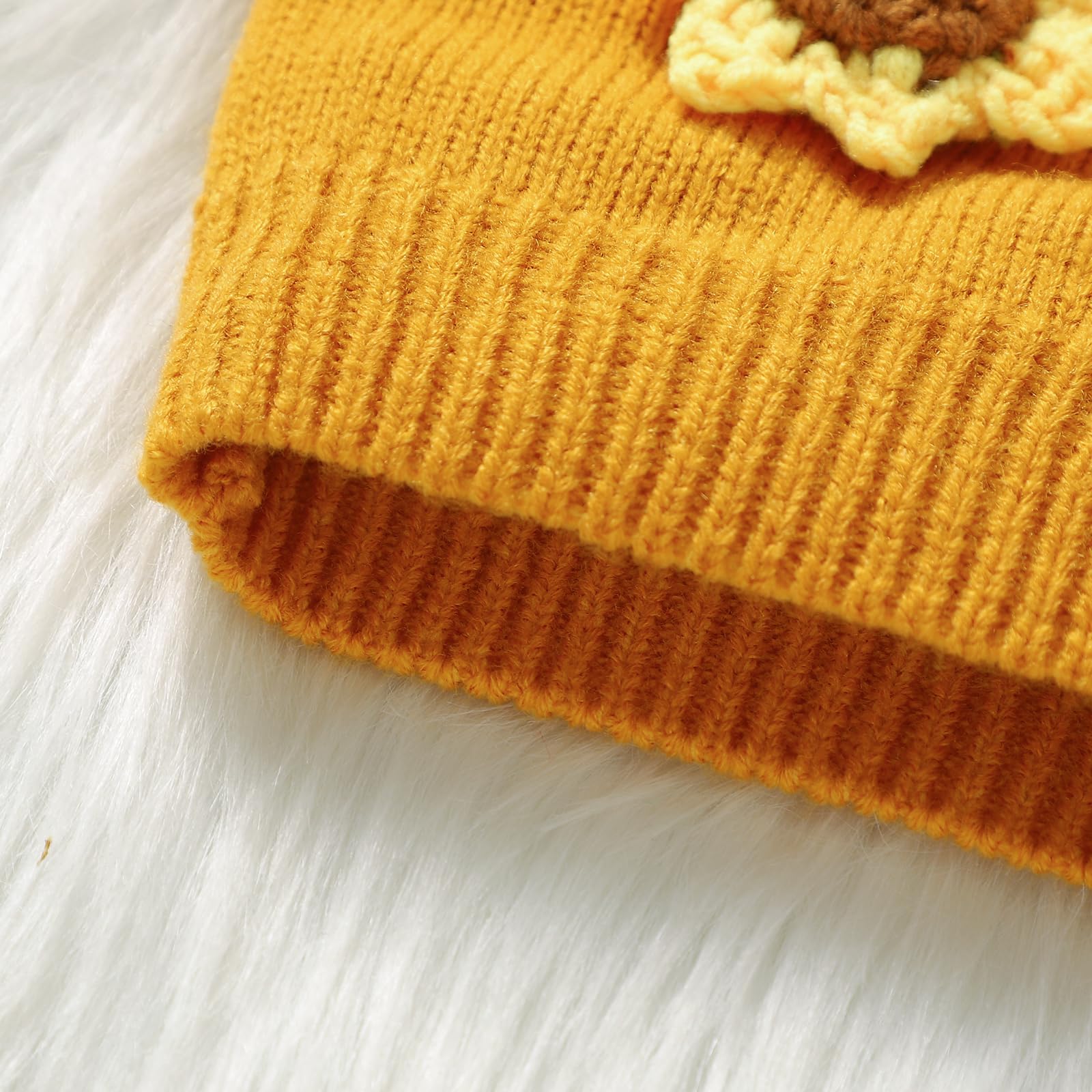 XIXIMAON Sweet Soft Sweater Cardigan for Baby Girls - Sunflower Decor Long Sleeve Button Knit Jacket for Spring & Autumn | Cozy Toddler Outwear for Playdates & Family Photos
