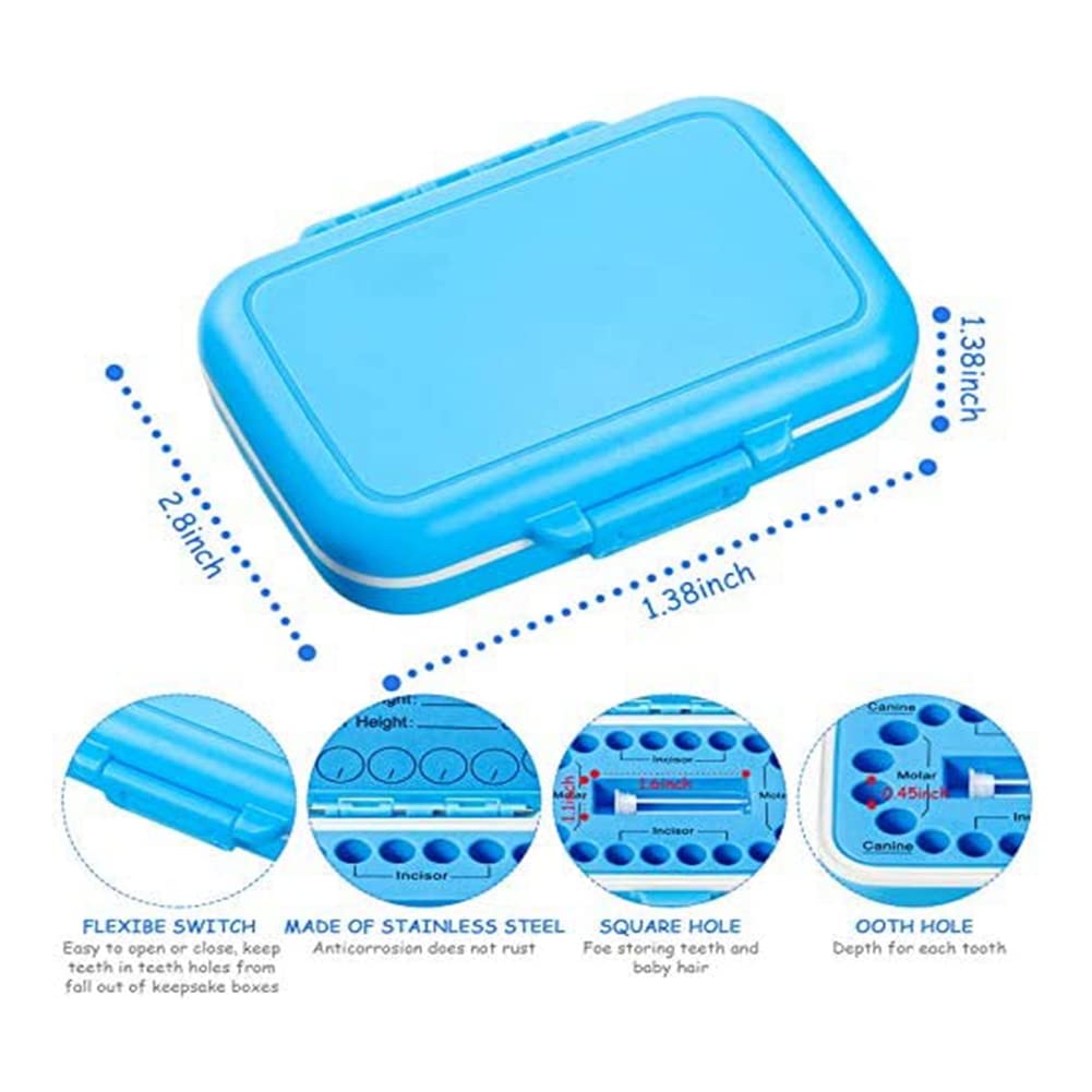 Kqcibz Baby Teeth Keepsake Box - Kids Tooth Saver Storage Organizer for Deciduous Teeth | First Tooth Memory Box for Boys & Girls | Perfect Baby Shower Gift & Milestone Keepsake