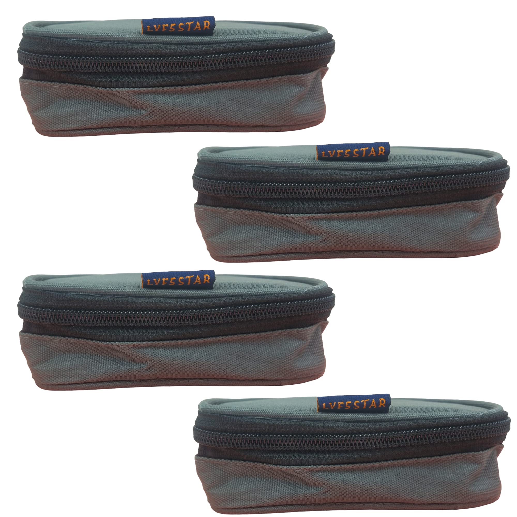 LYF5STAR Small Cosmetic & Utility Zipper Pouches - 4 Pack Multi-Color Travel Organizer for Makeup, Jewelry, Toiletries - Perfect for Men & Women Travel Essentials, Gym Bags & Daily Use