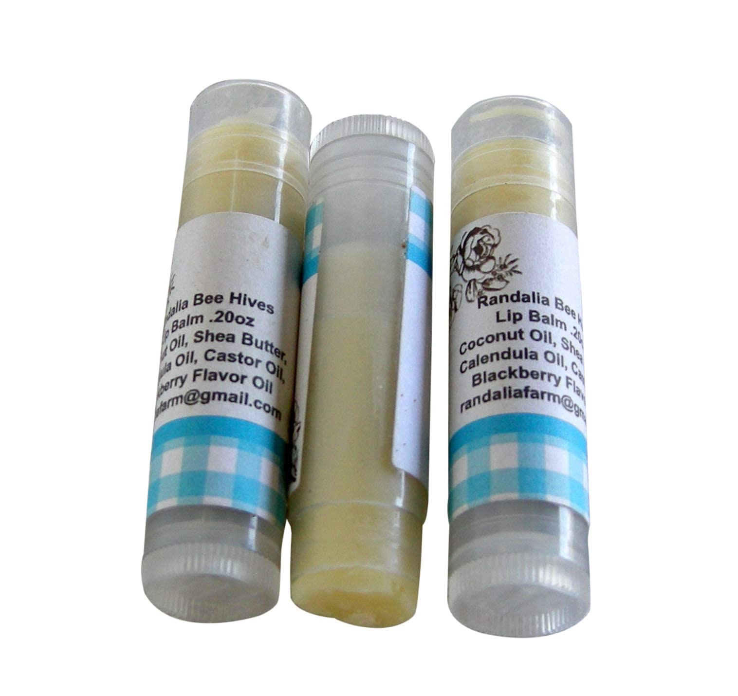 Organic Blackberry Lip Balm Set of 3 - Moisturizing & Nourishing Beeswax Lip Care with Vitamin E - Perfect for Dry Lips, Winter Care & Daily Hydration
