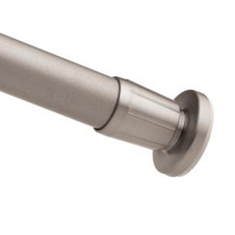 60-Inch Stainless Steel Adjustable Tension Shower Curtain Rod with Rust-Resistant Flanges - Perfect for Bathroom, Closet, and Dorm Room Organization