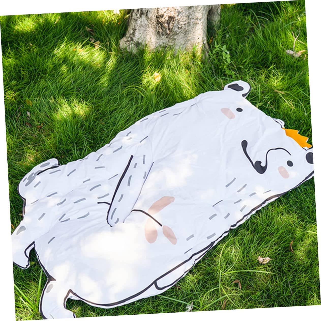 Totority 2-Pack Soft Cotton Raccoon Play Mat for Babies & Toddlers - Non-Slip Nursery Floor Rug, Washable Kids Playmat for Crawling & Playtime - Perfect for Daycare, Living Room & Nursery Decor
