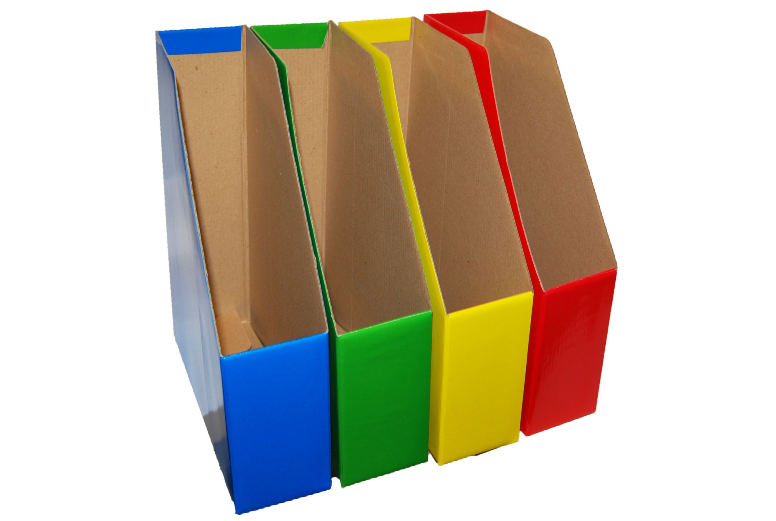 8-Pack Colorful Magazine File Holders - Organize Documents in Bold Colors for Office, Home & School Use