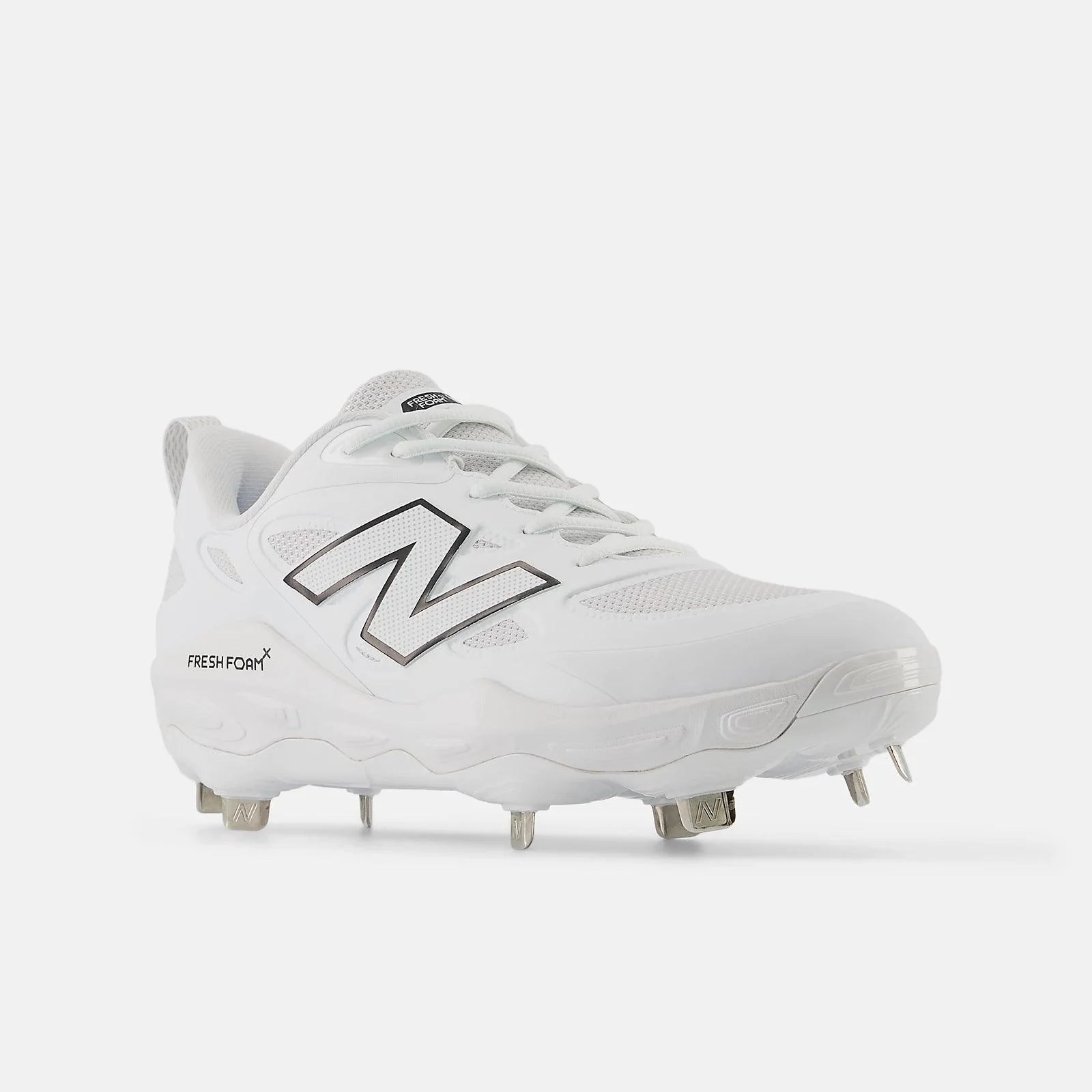New Balance Women's Fresh Foam X Velo v4 Metal Fastpitch Softball Cleats - White (SMVELOW4) | Lightweight Comfort for Competitive Games & Training