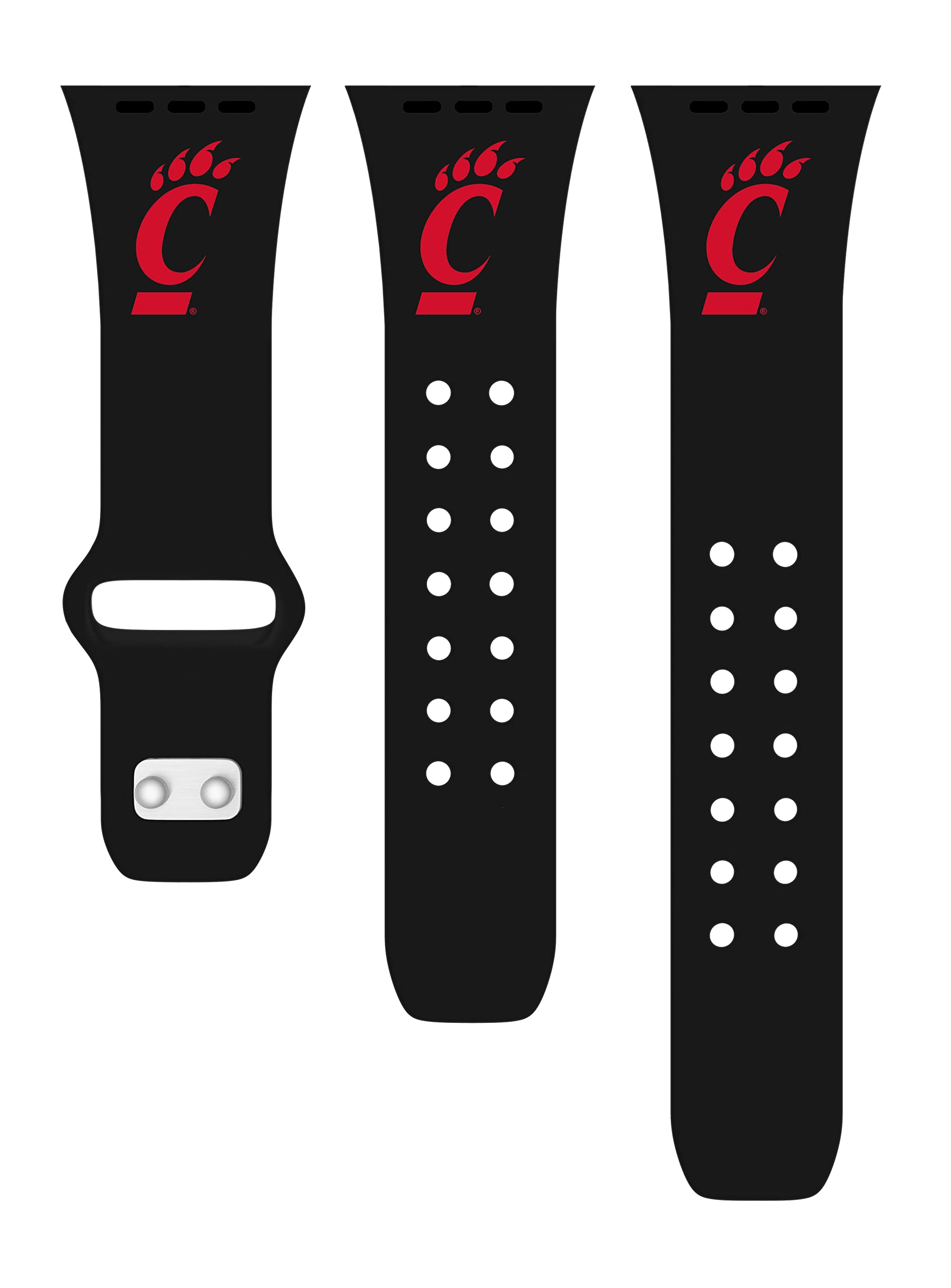 Cincinnati Bearcats Silicone Sport Band for Apple Watch - Durable, Comfortable & Stylish Wristband for Workouts, Running & Daily Wear - Compatible with All Apple Watch Models