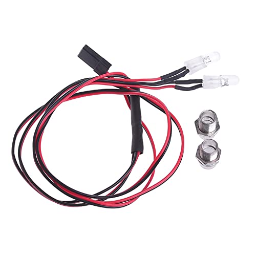 2-Pack 5MM Super White LED Headlight Replacement Kit for RC Cars, Trucks, Tanks & Crawlers - High Brightness DIY Upgrade for Night Racing and Off-Road Adventures