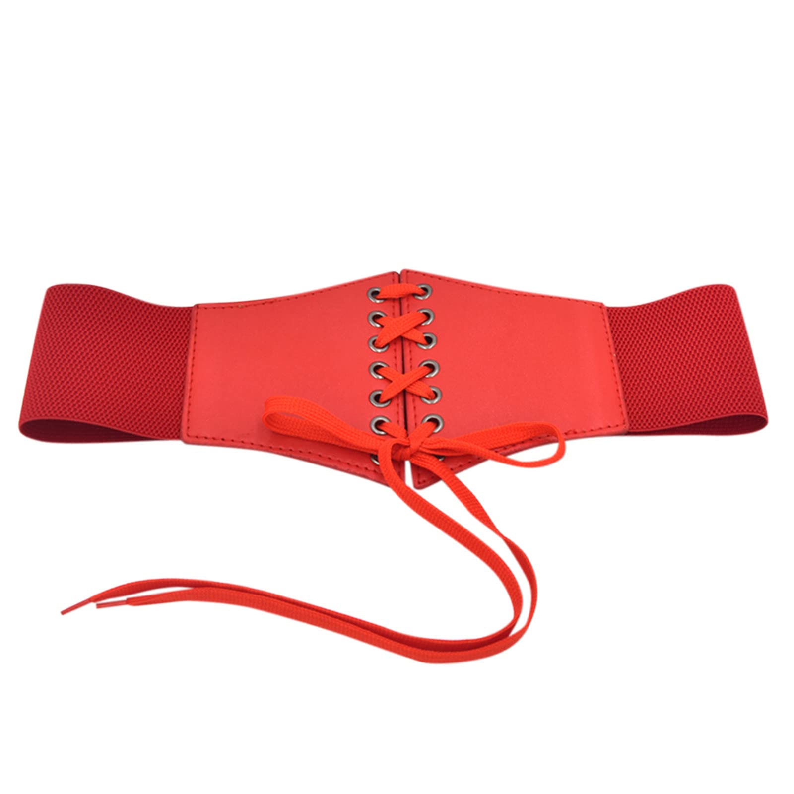 Men's & Women's Genuine Cowhide Leather Belt - Punk Gothic Corset Waist Belt for Halloween Costumes, Daily Wear & Fashion Outfits | Adjustable Elastic Waistband for Dresses, Skirts & Pants