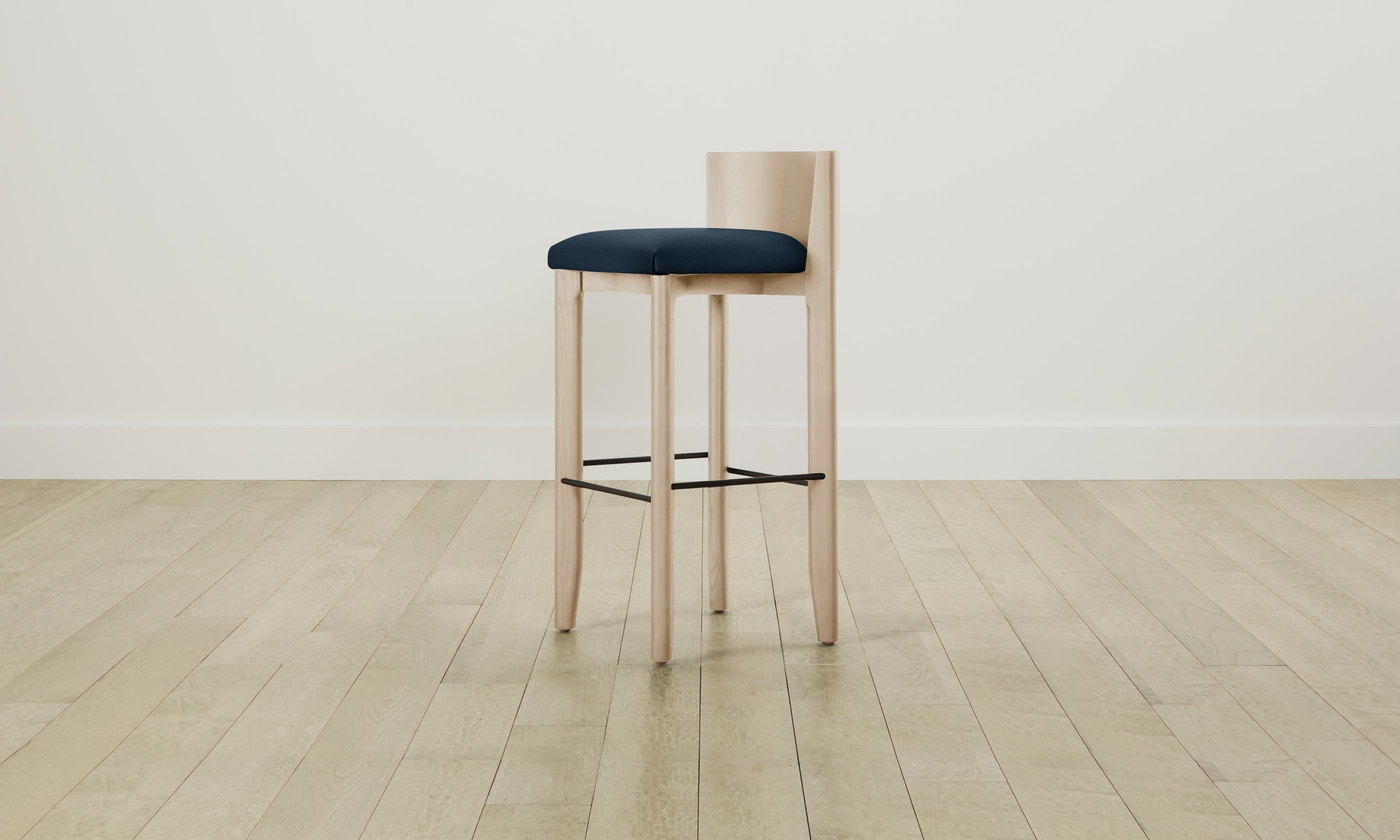 Premium Delancey Bar & Counter Stool with Performance Linen Weave Fabric - Modern Kitchen Island & Home Bar Seating for Dining & Entertaining
