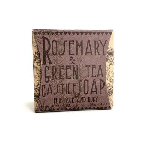 Virginia Rosemary & Green Tea Soap - Natural Handmade Bar for Sensitive Skin, Aromatherapy & Relaxation - Perfect for Daily Use, Gifts & Spa Days