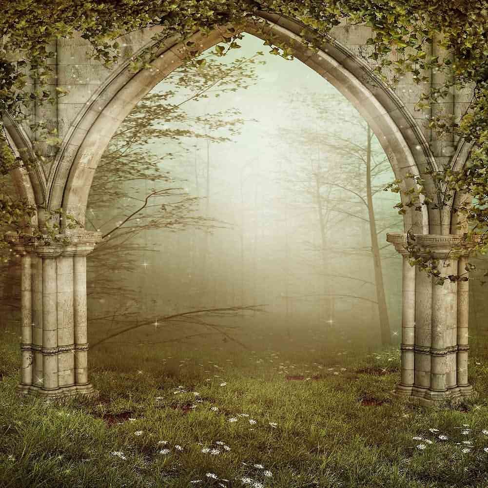 GladsBuy 10x10ft Arches Photo Backdrop for Outdoor Photography