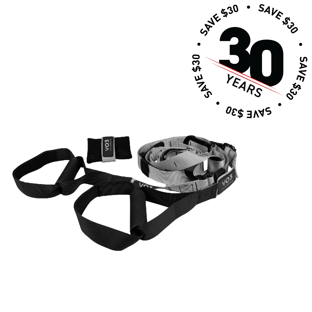 VO3 Suspension Trainer Kit - Portable Home Gym Equipment for Full Body Workout, Strength Training & Fitness - Perfect for Home, Travel & Outdoor Exercise