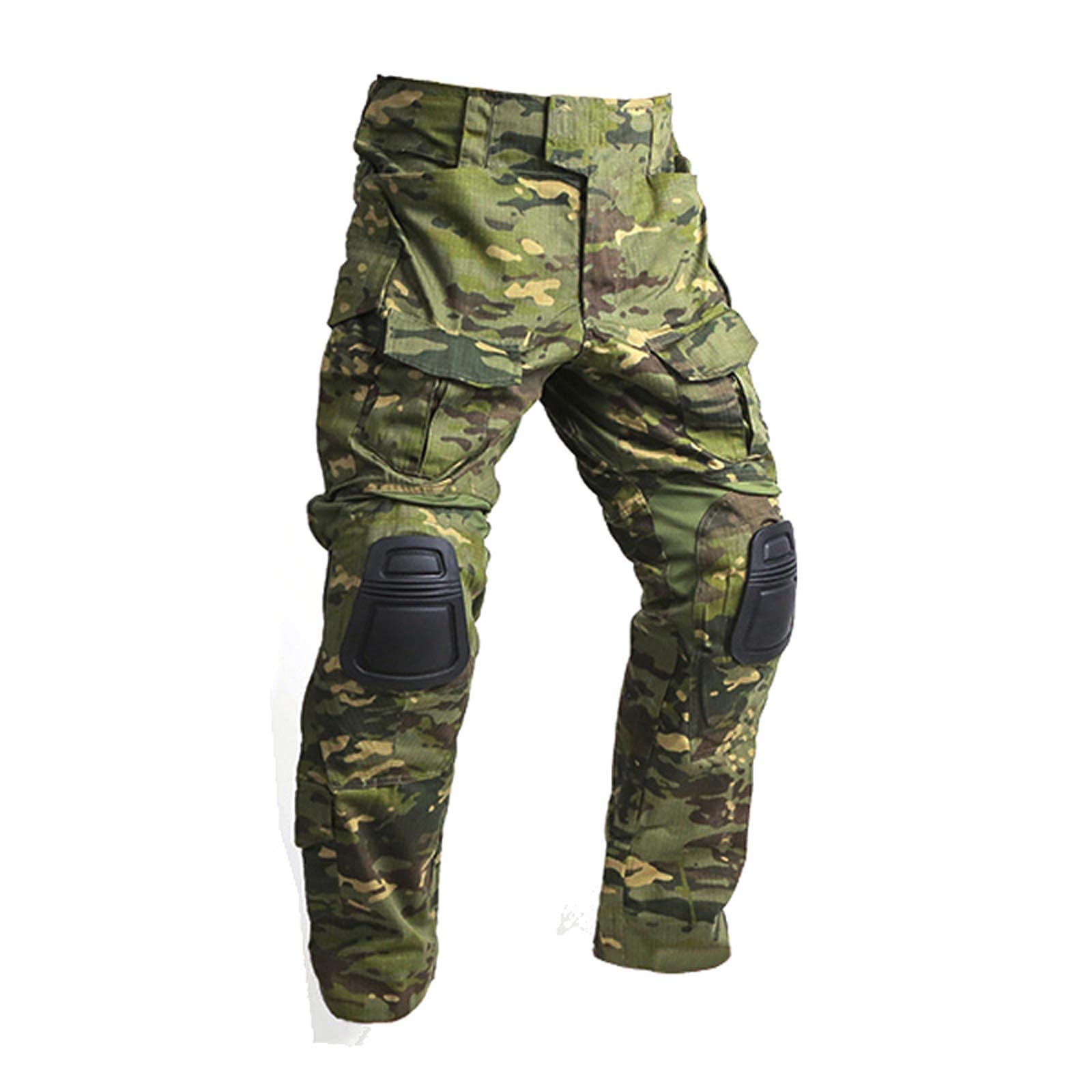 Emerson Airsoft Tactical Combat Pants - Military BDU Gen3 Camo Pants with Knee Pads (Multicam Tropic) for Airsoft, Hunting & Outdoor Activities