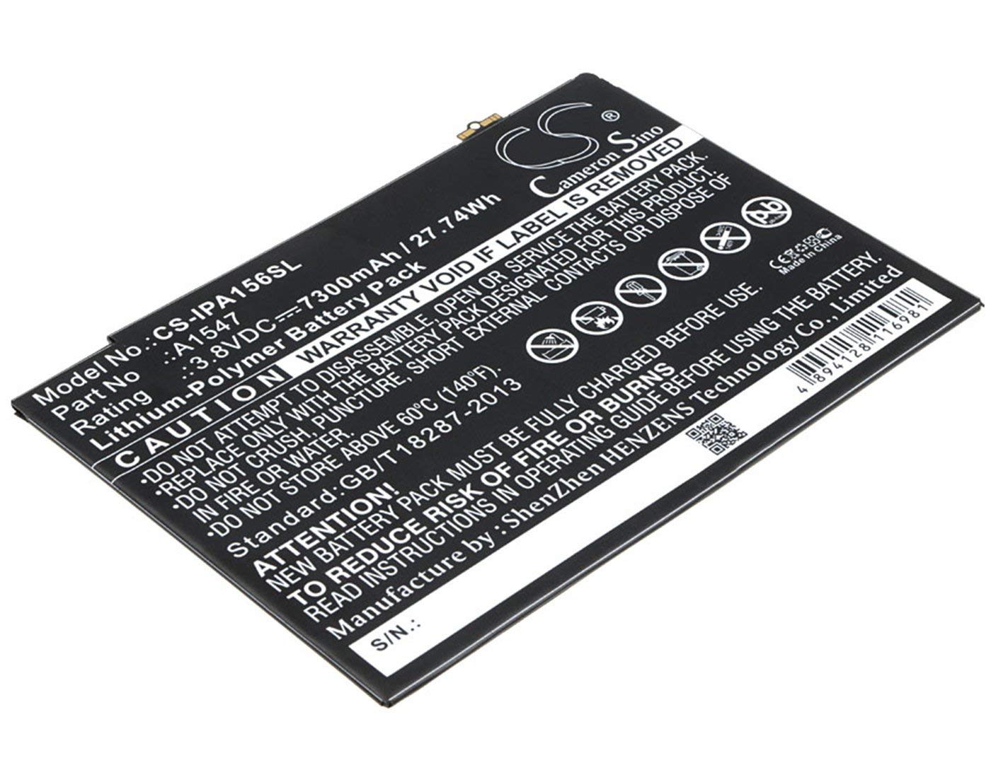 VINTRONS Replacement Battery for Apple iPad 6th Gen & iPad Air 2 (A1547, A1566, A1567) - High Capacity Long Lasting Battery - Perfect for Gaming, Streaming & Work