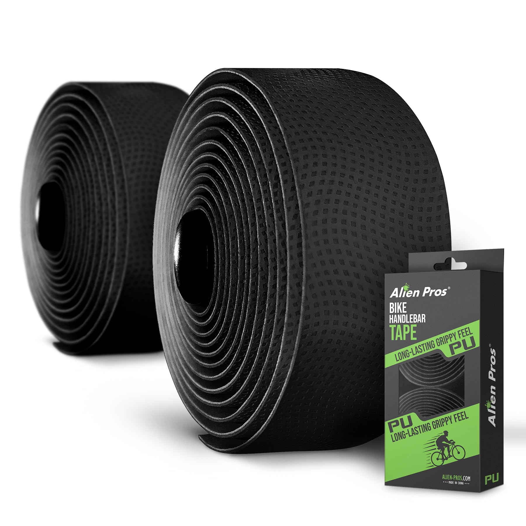 Premium PU Bike Handlebar Tape Set (2-Pack) - Black, Red, White, Pink, Blue - Non-Slip Cycling Grip for Enhanced Comfort & Control - Perfect for Road Bikes, Mountain Bikes & Commuting - Ideal for Long Rides, Racing & Daily Cycling