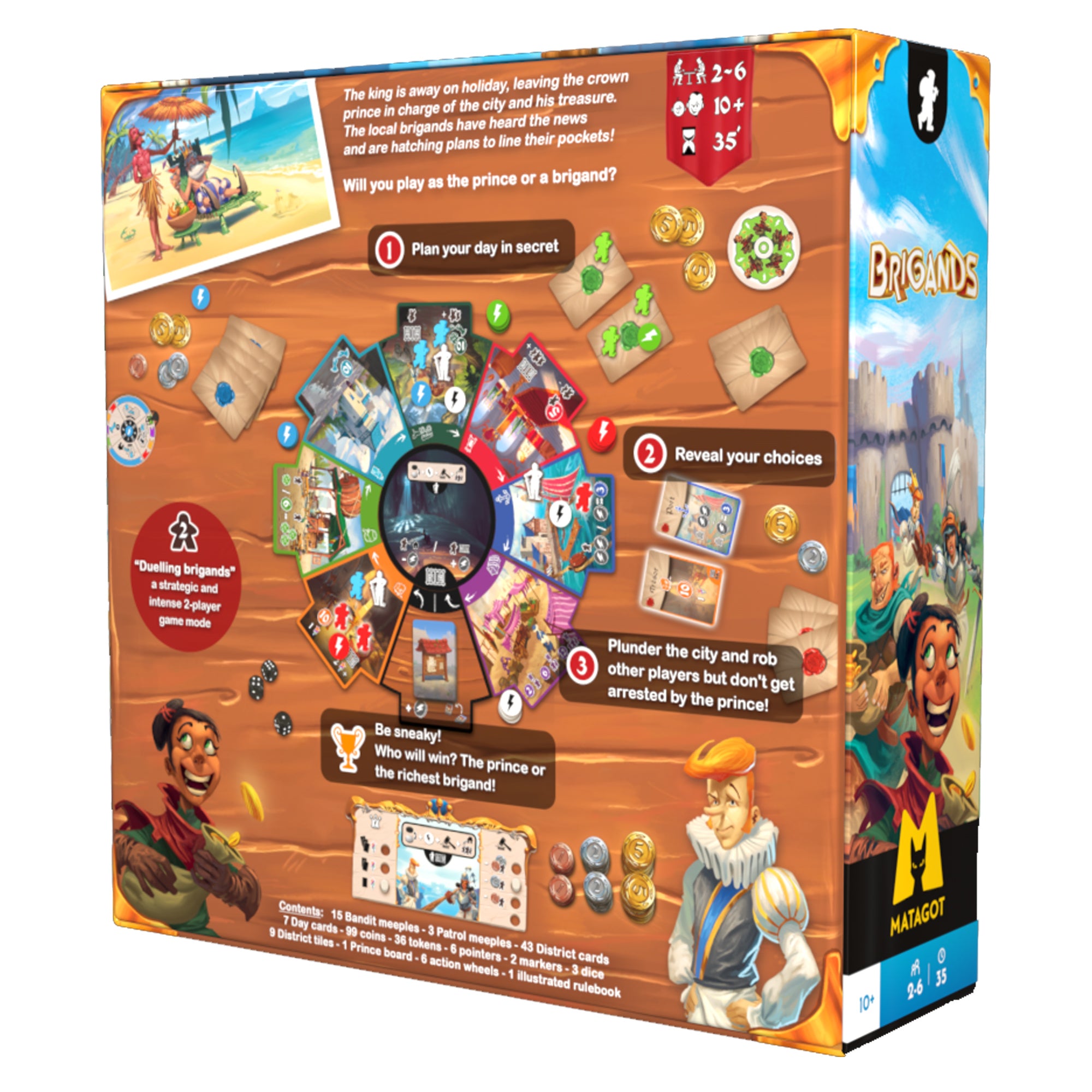 Brigands - Premium Medieval Themed Board Game for Adults & Teens | Strategy Game for Family Game Nights & Historical Reenactments
