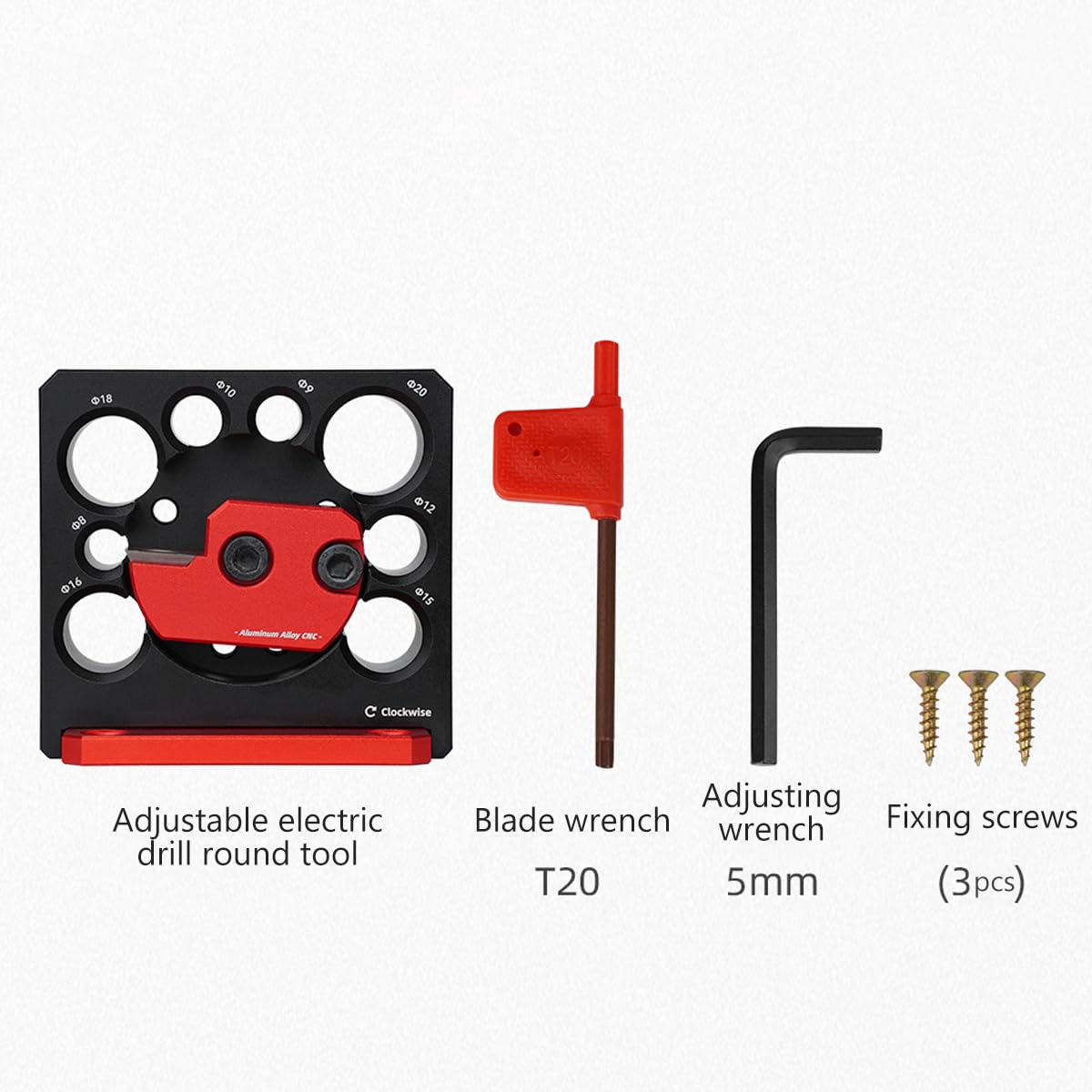 6Pcs Adjustable Dowel Maker Jig Kit - Metric 8mm to 20mm with Carbide Blade for Electric Drill, Woodworking Round Rod Milling Tool | Perfect for DIY Wooden Rods, Sticks & Furniture Making Projects