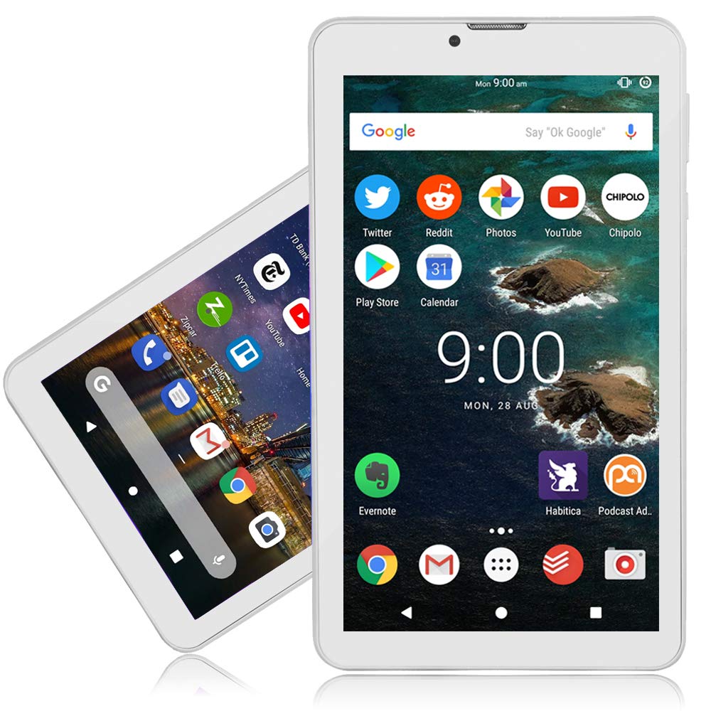 Indigi® White 7-inch Tablet PC & Smartphone - 4G LTE Unlocked for AT&T & T-Mobile, WiFi GSM - Perfect for Work, Travel & Entertainment