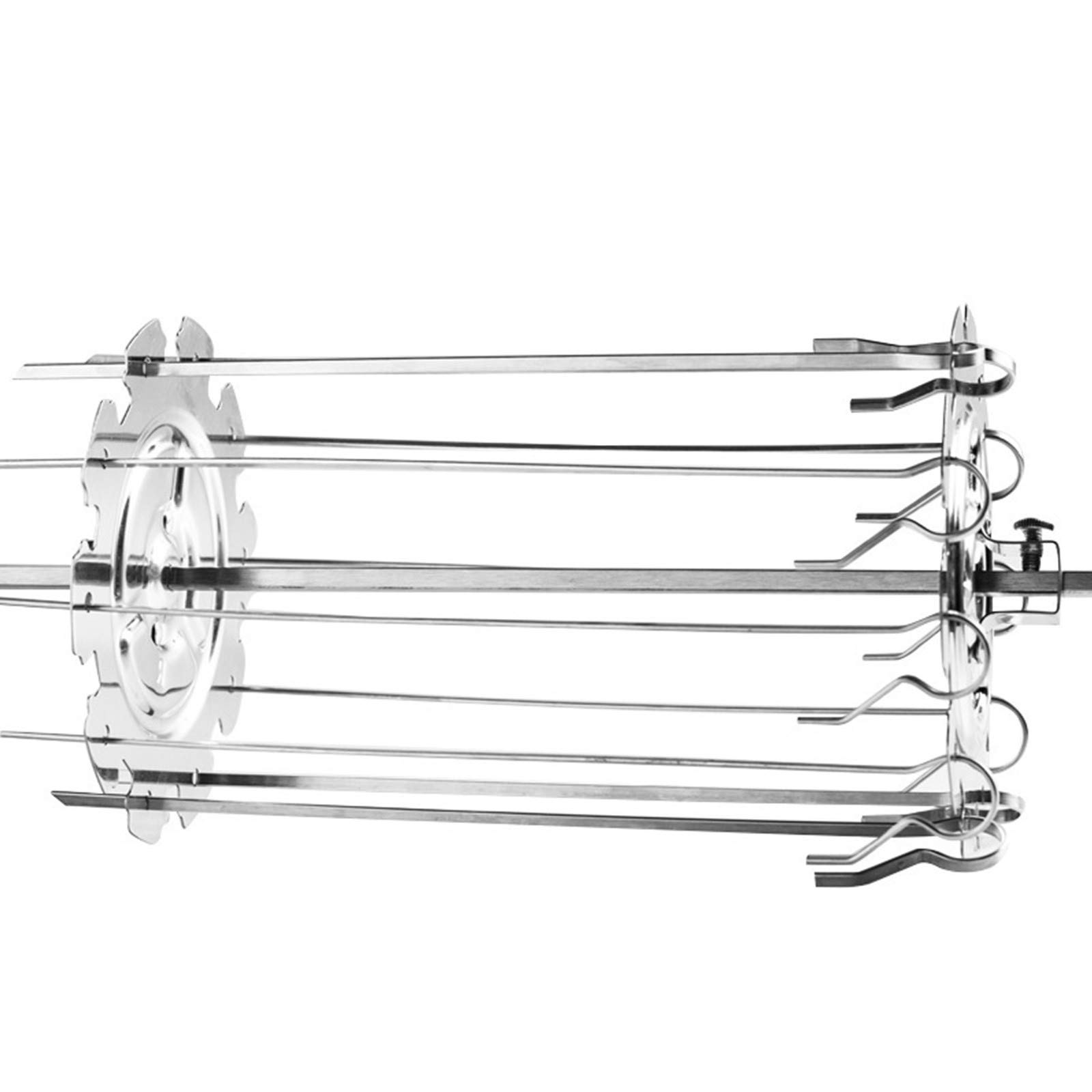 Stainless Steel Air Fryer Accessories - BBQ Grill Cage & Kitchen Roaster with Medium Plastic Gloves (Multicolor, One Size) for Outdoor Cooking, Camping & Home Kitchen Use