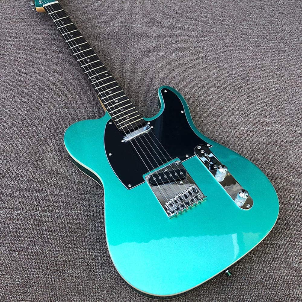 GZSZYA Electric Guitar with Wood Body & Maple Neck - Metal Blue Paint, 41 Inch Classical Style for Beginners & Professionals | Perfect for Live Performances, Studio Recording & Home Practice