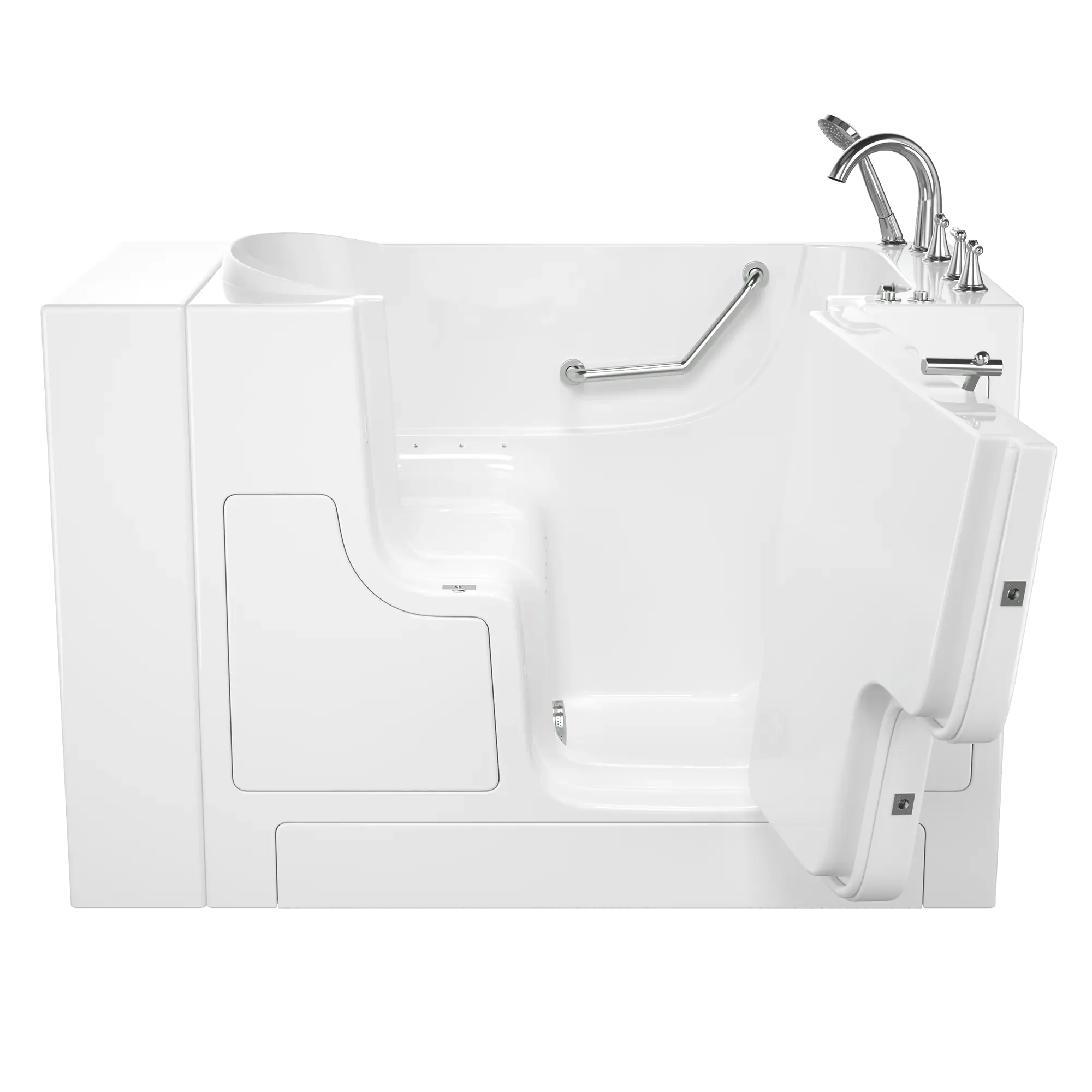 30 x 52 Inch Gelcoat Walk-in Bathtub with Air Spa System - Right Hand Drain & Faucet Included | Ideal for Elderly & Mobility Needs, Therapeutic Soaking
