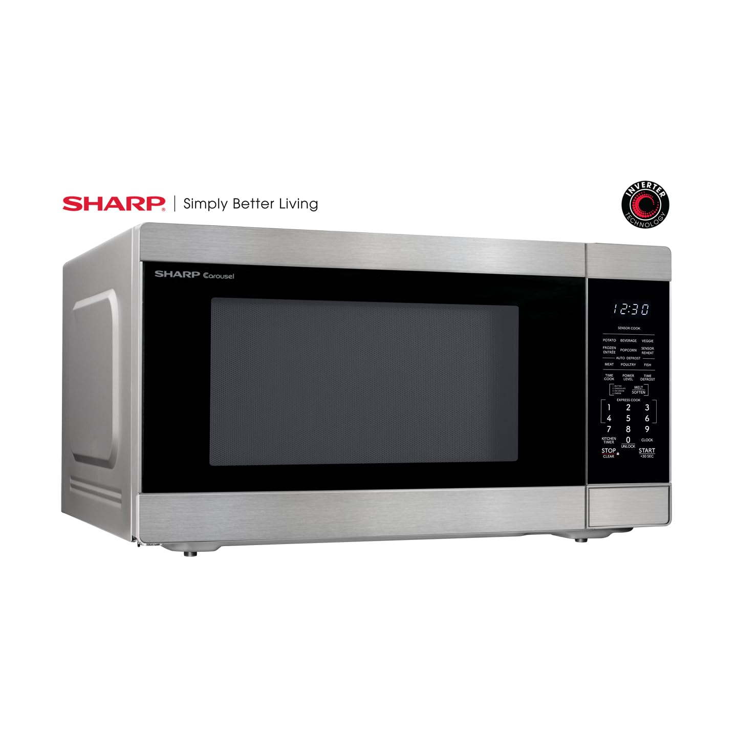 SHARP SMC2266KS 2.2 CuFt Stainless Steel Countertop Microwave Oven with 16.5
