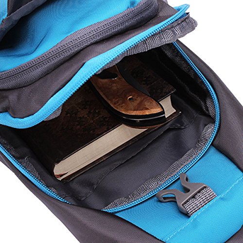 Waterproof Sport Chest Pouch Bag - Blue Crossbody Sling Pack for Running, Hiking, Travel & Outdoor Activities
