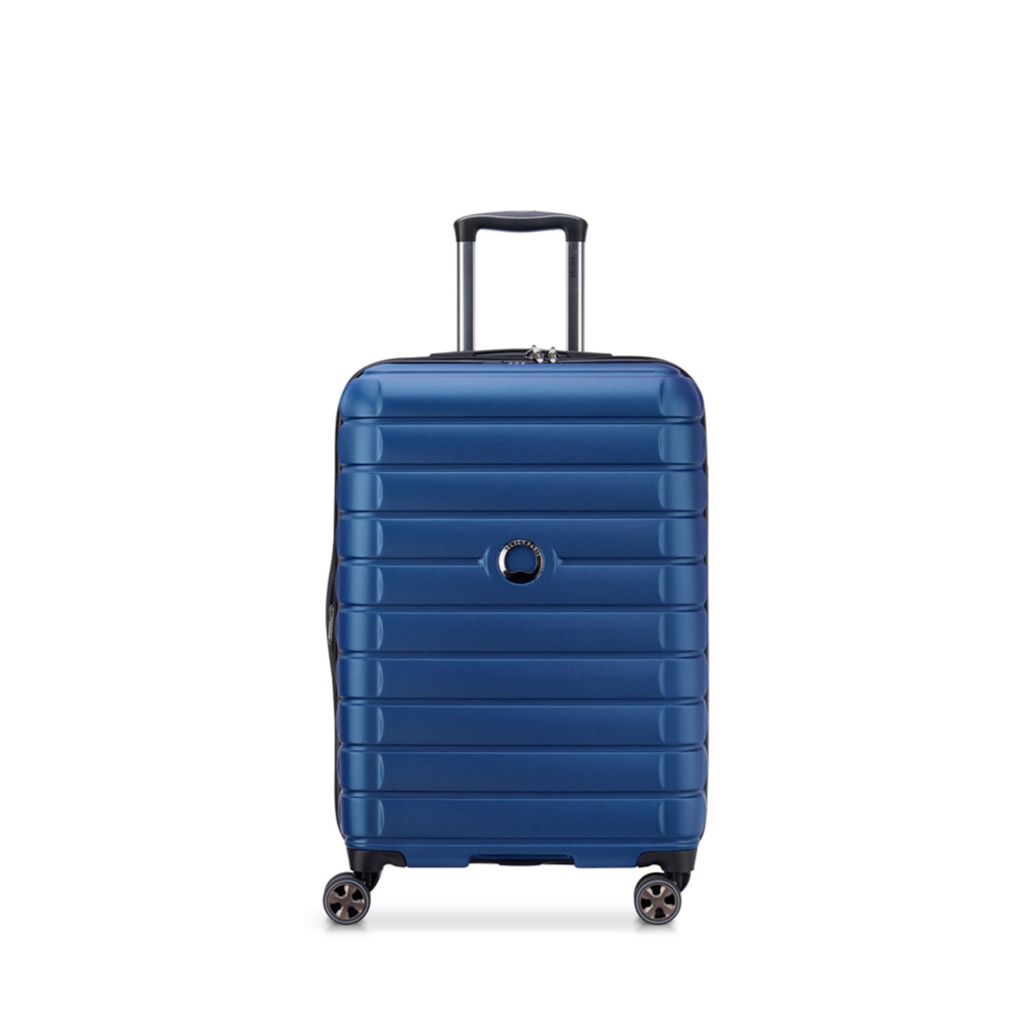 Delsey Paris Shadow 5.0 21.6-Inch Expandable Carry-On Luggage with 4 Double Spinner Wheels - Blue | Perfect for Business Travel & Weekend Getaways