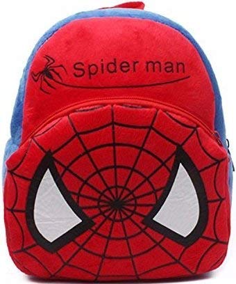 Black Hill Kids School Backpack for Boys & Girls Ages 3-5 | 11L Cartoon Spider-Man Soft Toy Backpack Gift | Durable Lightweight Bookbag for Preschool, Kindergarten & Travel (Red)
