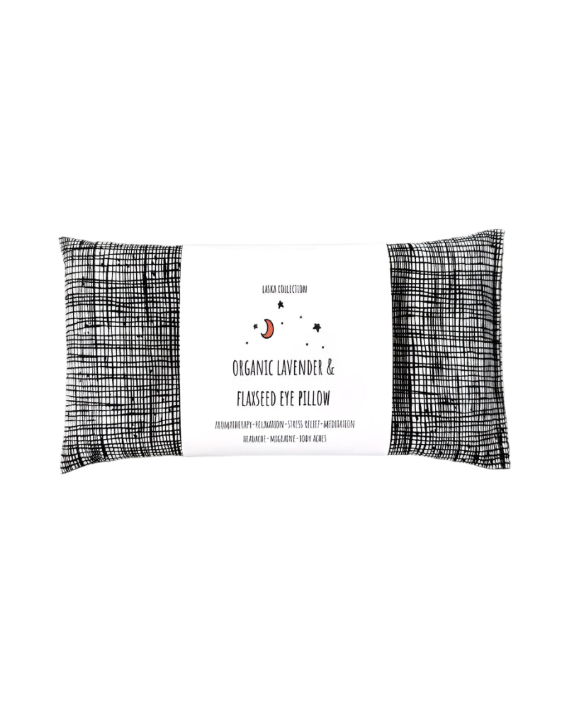 Organic Lavender & Flaxseed Eye Pillow for Stress Relief & Sleep Aid - Soothing Aromatherapy Mask for Relaxation, Meditation & Travel Comfort