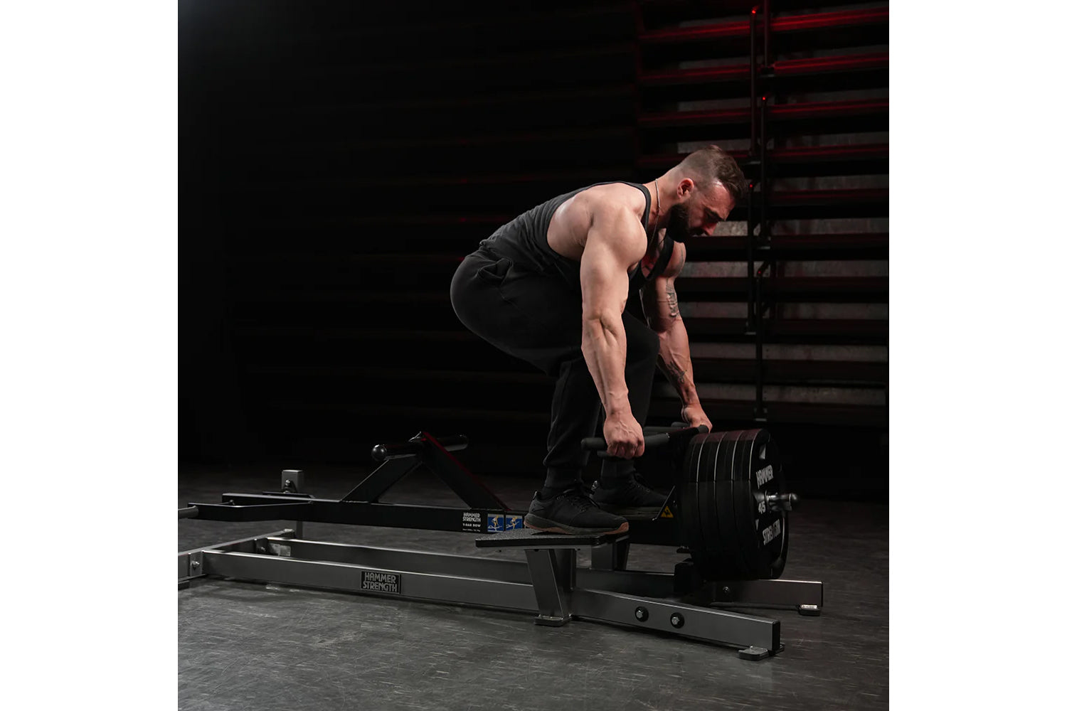 Hammer Strength Plate Loaded T-Bar Row Machine - Heavy Duty Home Gym Equipment for Back Workouts - Perfect for Strength Training & Muscle Building in Home Gym or Commercial Fitness Center