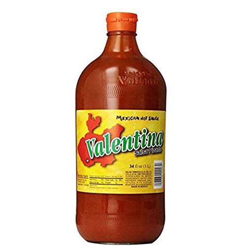 Valentina Mexican Hot Sauce Salsa Picante - 34oz Bottle | Authentic Spicy Flavor for Tacos, Nachos, Wings & Mexican Dishes | Hot Chili Pepper Sauce