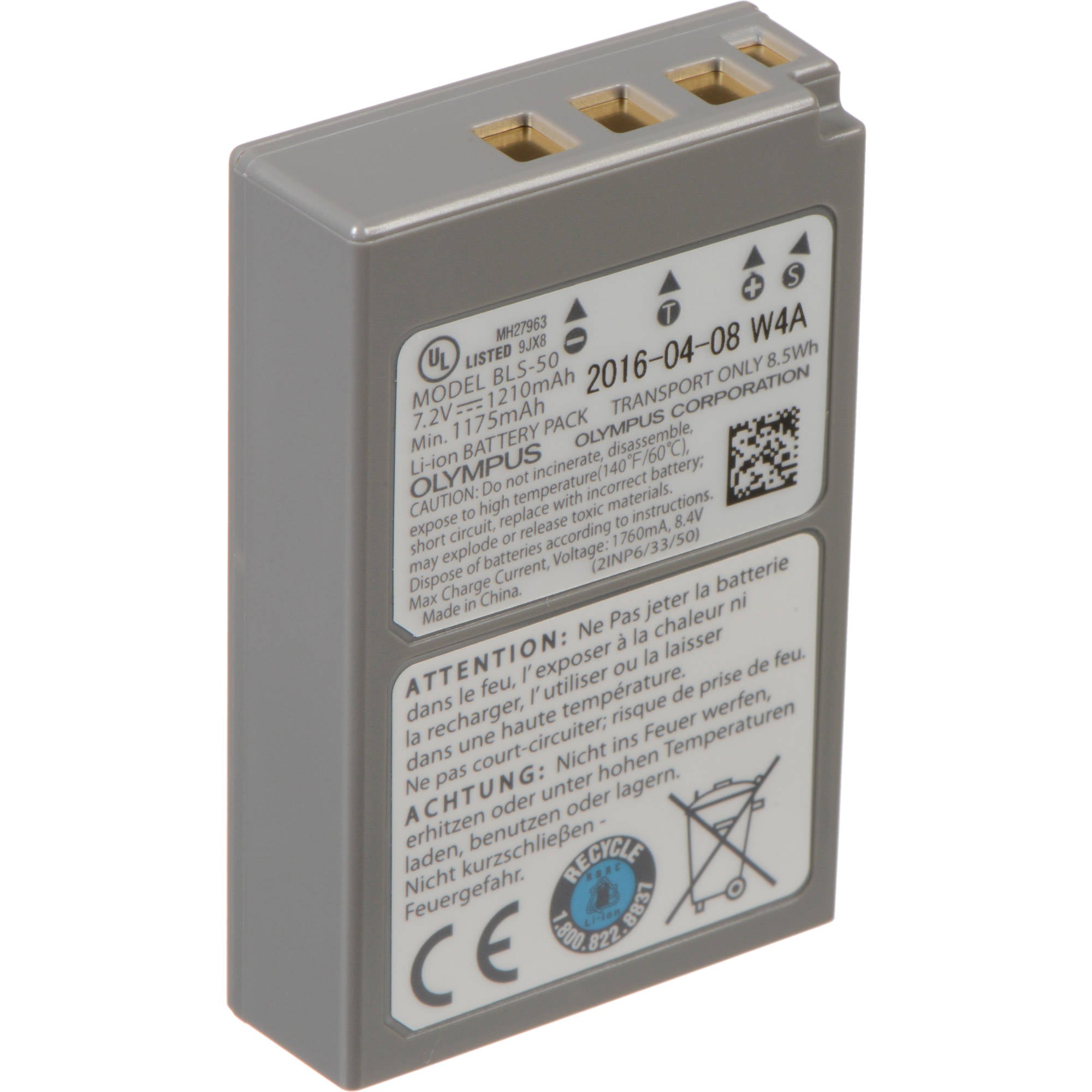 Olympus BLS-50 Rechargeable Lithium-Ion Battery 7.2V 1210mAh for Olympus Cameras - Perfect for Travel Photography & Outdoor Shooting