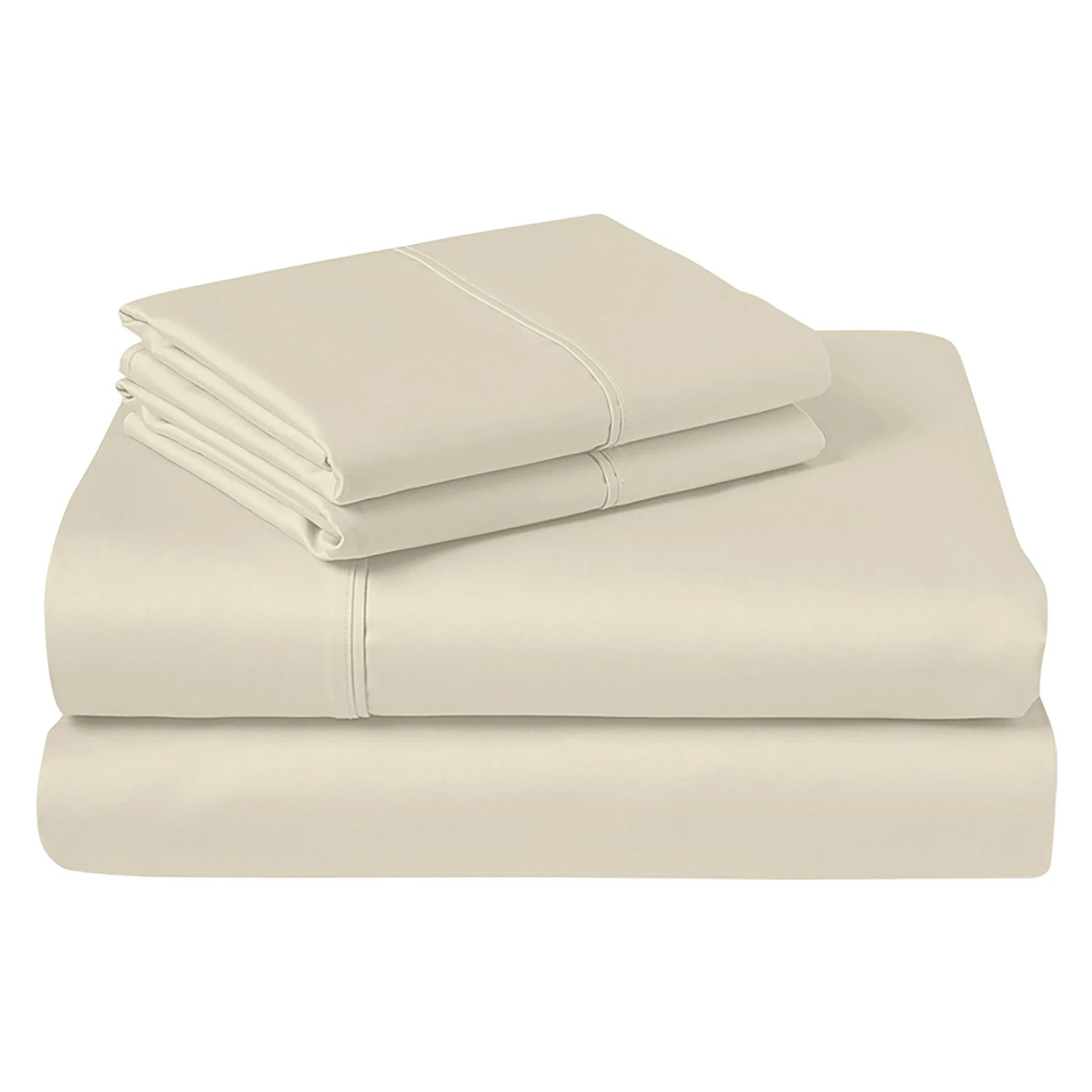 Luxury Jenny Mclean 1000 Thread Count Cotton Stone Sheet Set - Queen Size Bedding for Hotels & Home Use
