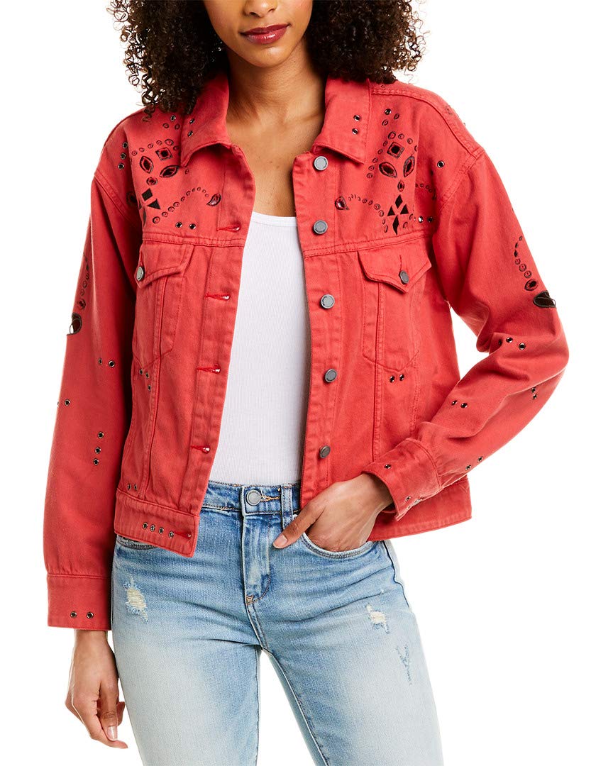 BLANKNYC Women's Denim Trucker Jacket - Stylish Distressed Denim Jacket for Women | Perfect for Casual Outfits, Layering & Streetwear Fashion