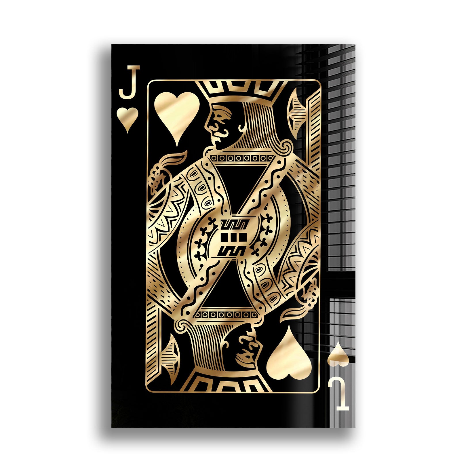 Golden Jack of Hearts Playing Card - Premium Quality Poker Cards for Magic Tricks, Card Games & Collectibles - Perfect for Poker Nights, Casino Parties and Gift Giving