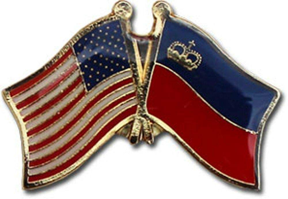 24 Pack USA-Liechtenstein Friendship Flag Lapel Pins for Bike Hats & Motorcycle Gear - Durable Clothing Studs for Bikers, Collectors & Patriotic Events