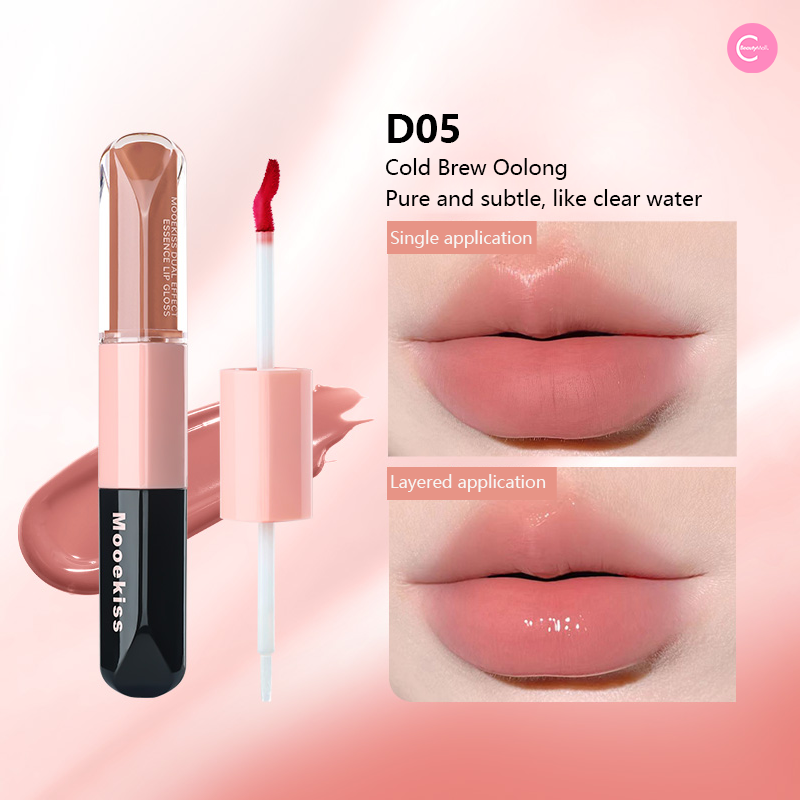 Mooekiss Dual Ended Nourishing Lip Lacquer - Hydrating & Long Lasting Lip Gloss for Day & Night Wear - Perfect for Daily Use, Date Night, and Special Occasions