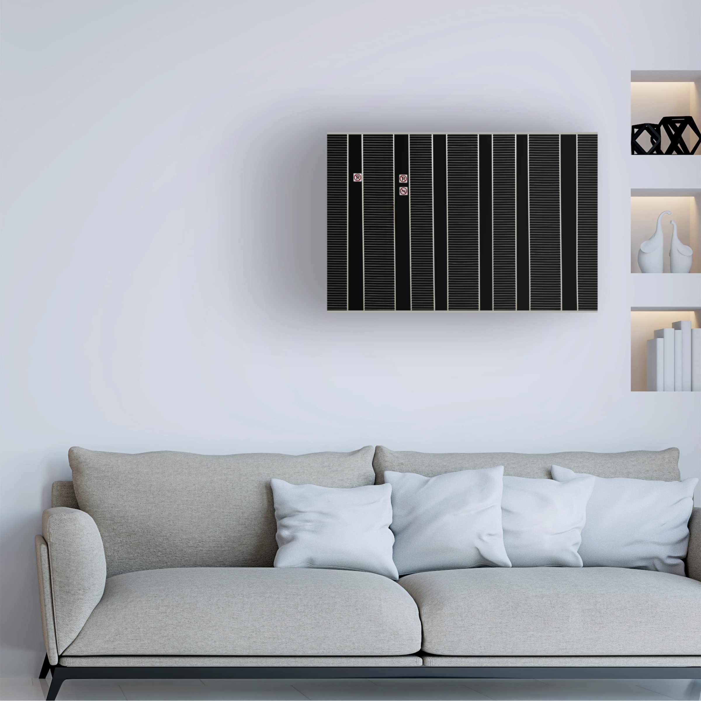 Trademark Fine Art 'Graphical Wall' Canvas Art Print by Jan Niezen - Modern Abstract Wall Decor for Living Room, Bedroom & Office