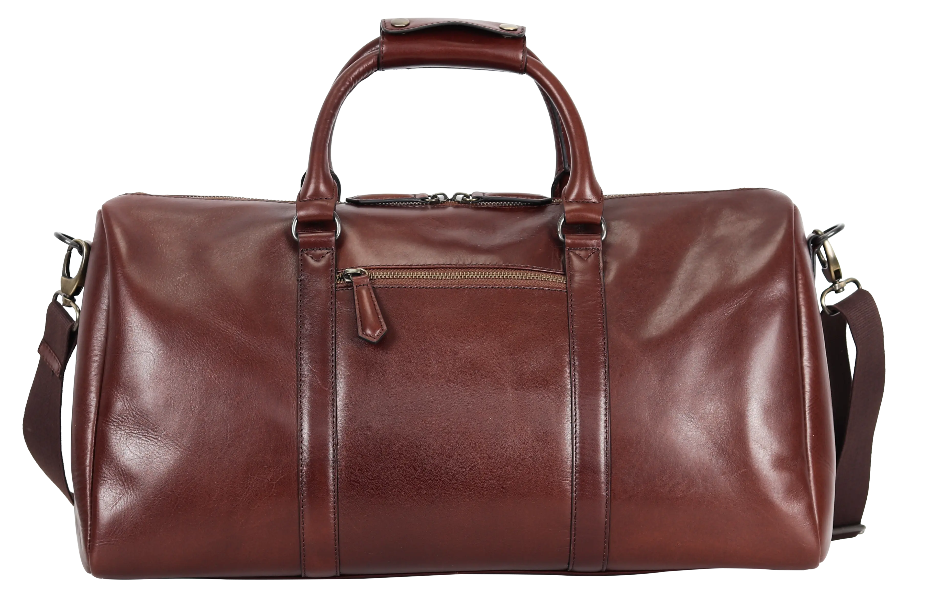 Premium Genuine Leather Duffle Bag for Men & Women - Travel, Gym & Weekend Getaways - Water-Resistant Carry-On Luggage with Adjustable Shoulder Strap
