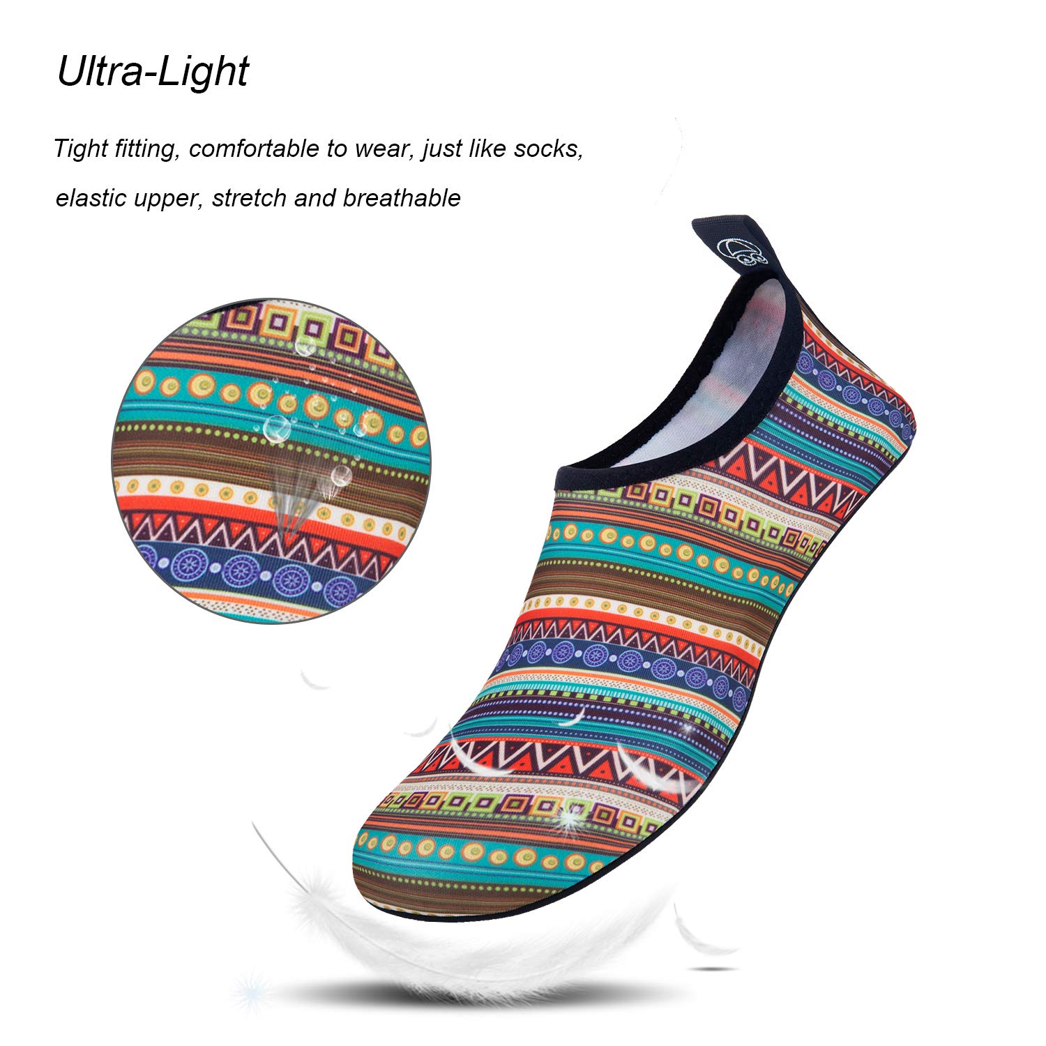Water Shoes for Women & Men - Barefoot Quick-Dry Aqua Socks for Beach, Swim, Surf, Yoga & Exercise | Lightweight & Breathable with Translucent Soles | Perfect for Water Sports, Pool, Travel & Outdoor Activities
