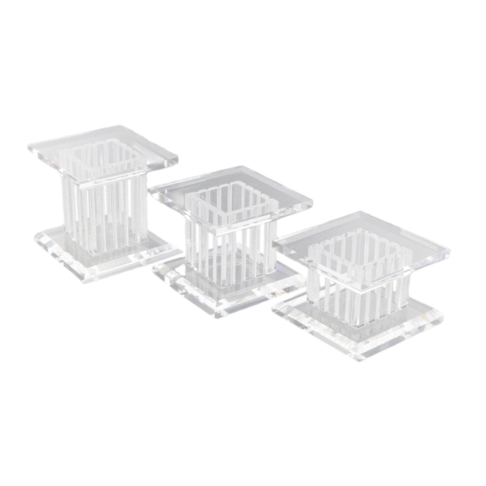 Yiju Clear Acrylic Display Riser Stand - 3-Tier Jewelry Organizer for Watches, Earrings, Anklets & Dolls - Perfect for Craft Shows, Retail Stores & Home Decor Display
