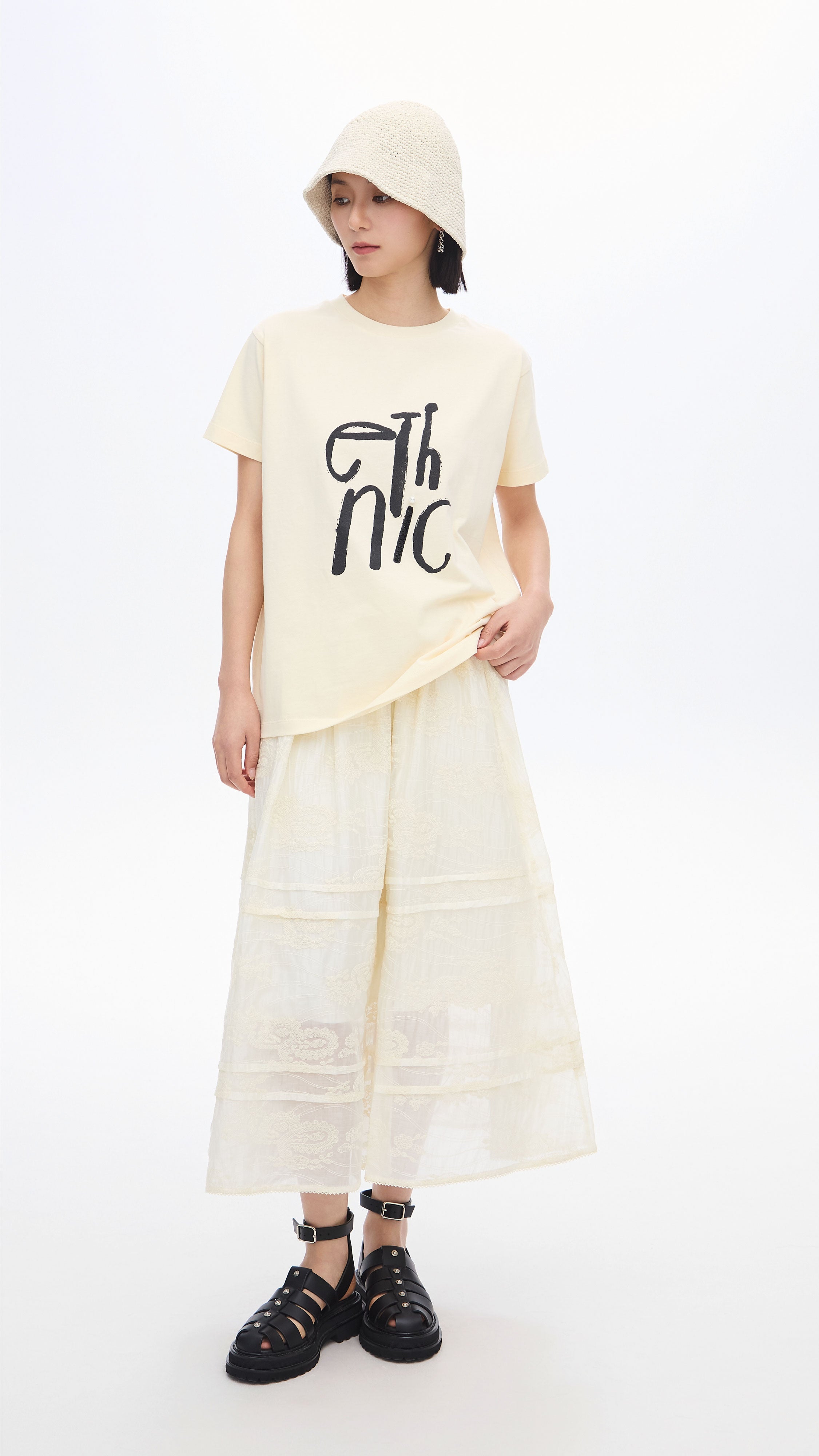 Garment Washed Wording Print T-Shirt - Comfortable Casual Tee for Everyday Wear, Street Style & Outfit Layering