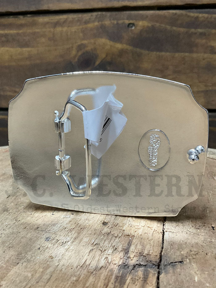 Nocona 37943 Bronco Rider Engraved Buckle - Shiny Silver Western Belt Buckle for Cowboy Boots & Jeans | Perfect for Rodeo, Ranch Work & Western Fashion