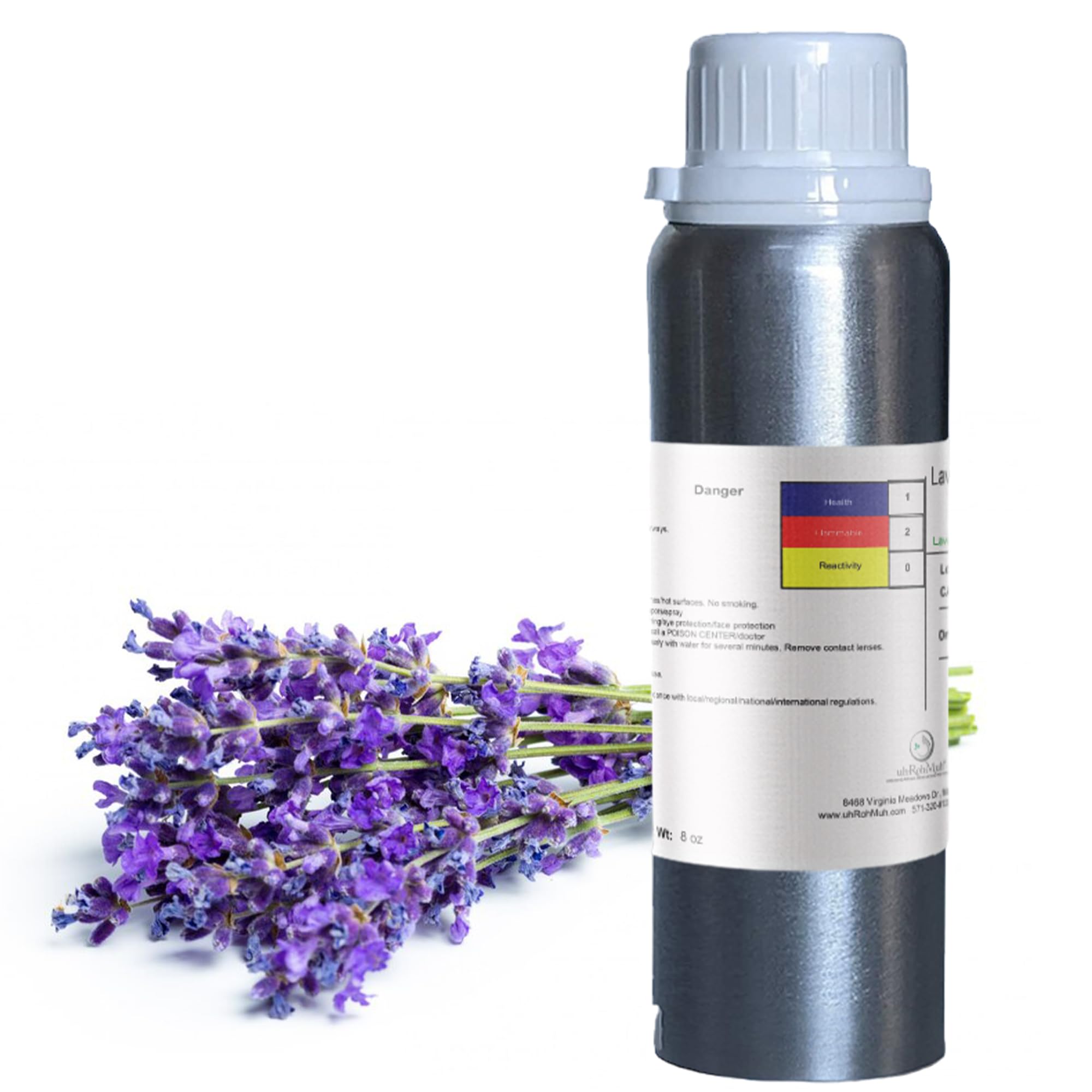 Organic Lavandin Grosso Essential Oil - 100% Pure Natural Aromatherapy Oil for Diffusers, Massage & Relaxation | Vegan, Cruelty-Free Lavender Blend for Home Spa, Yoga & Stress Relief (8oz)