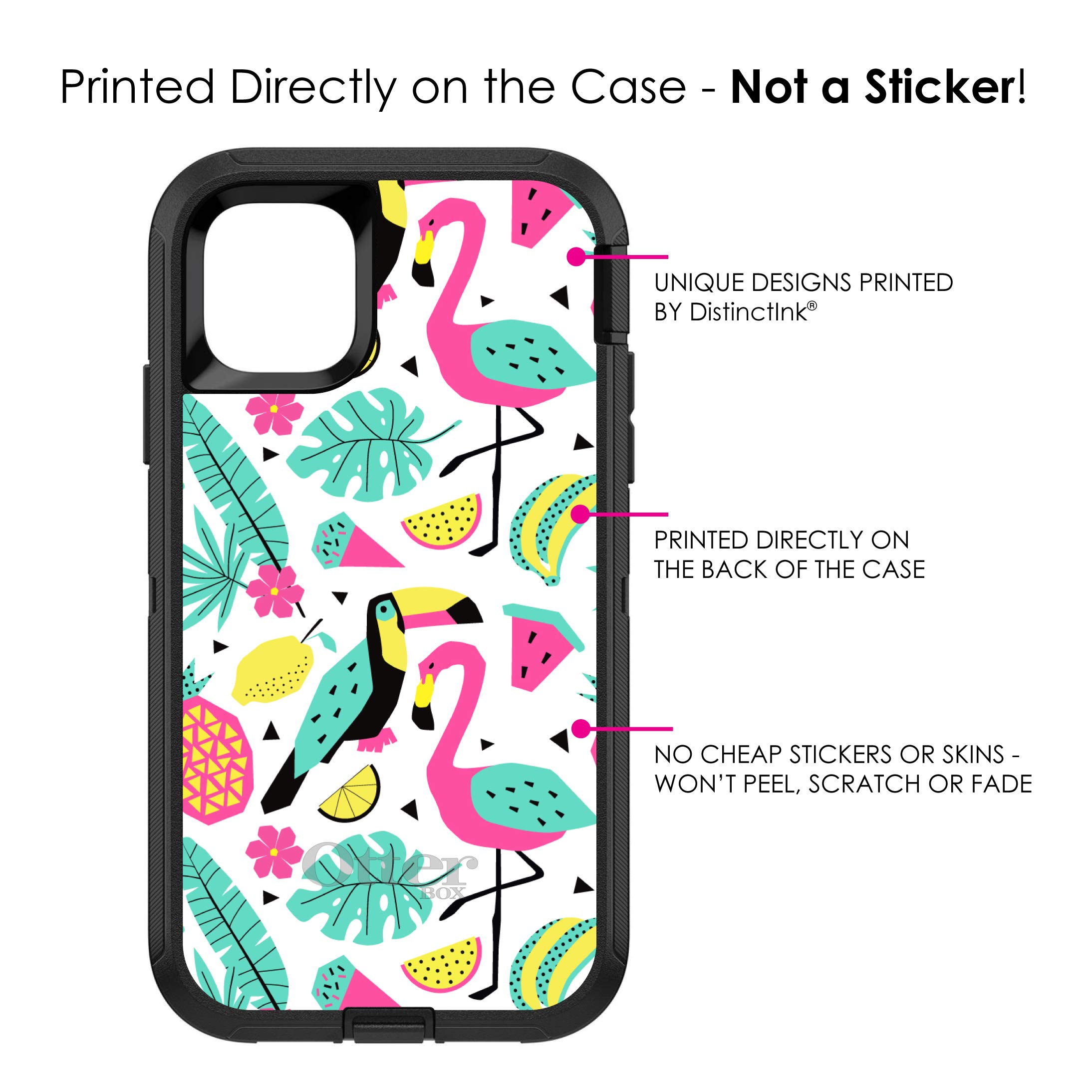 Premium Flamingo Toucan Pineapple iPhone 11 Pro Max Case (6.5 Inch) - Durable Protective Cover Replacement for OtterBox Defender - Summer Tropical Design - Perfect for Beach Vacation, Pool Party & Outdoor Adventures